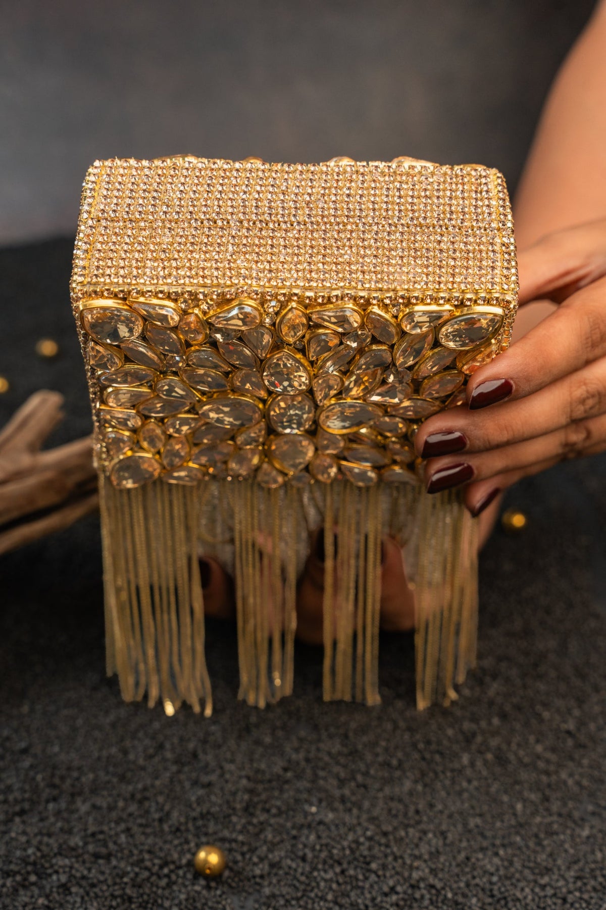 Diamond Hinted Boite Gold