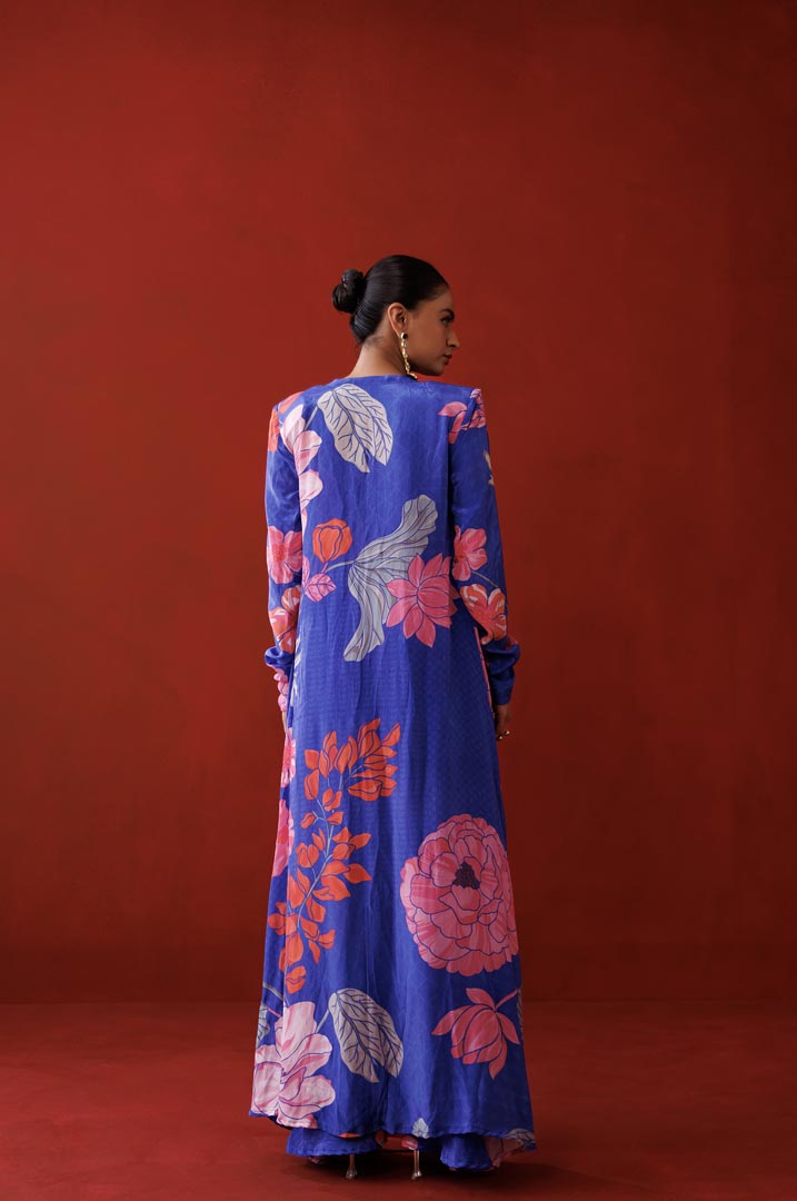 Blue bold shoulder shrug set