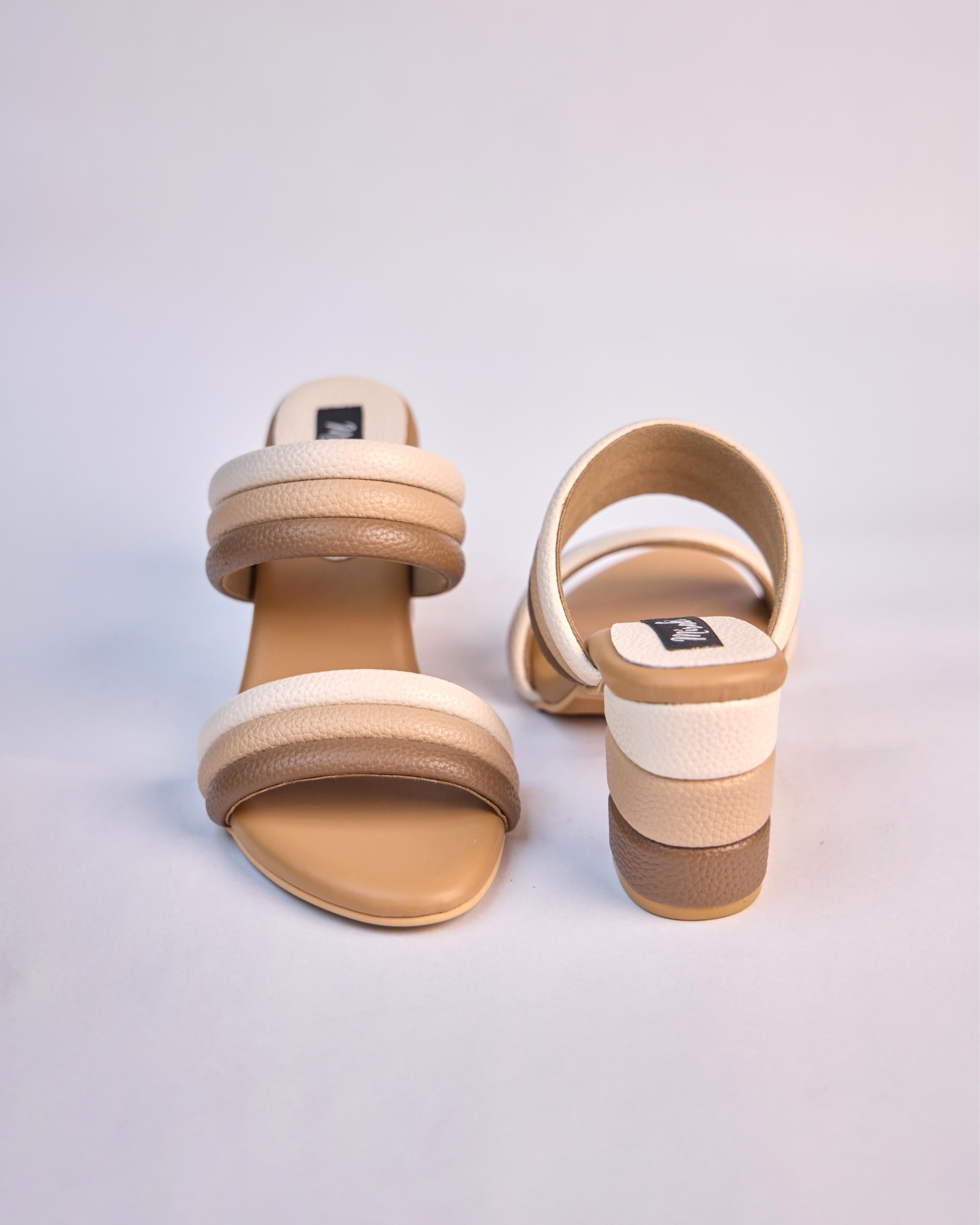 Neutral Ombre Triple-Band Heels