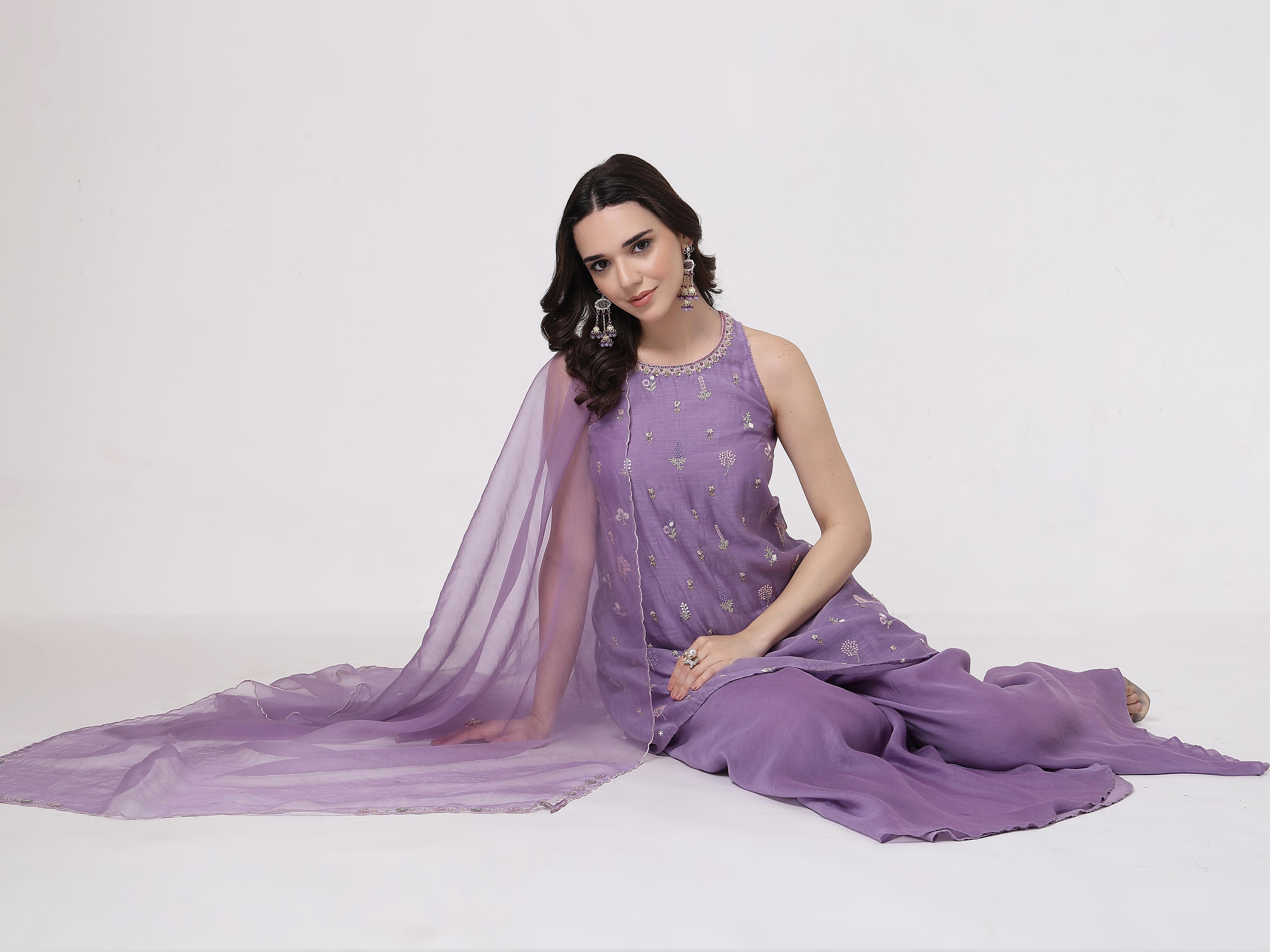 Lilac Sharara Set