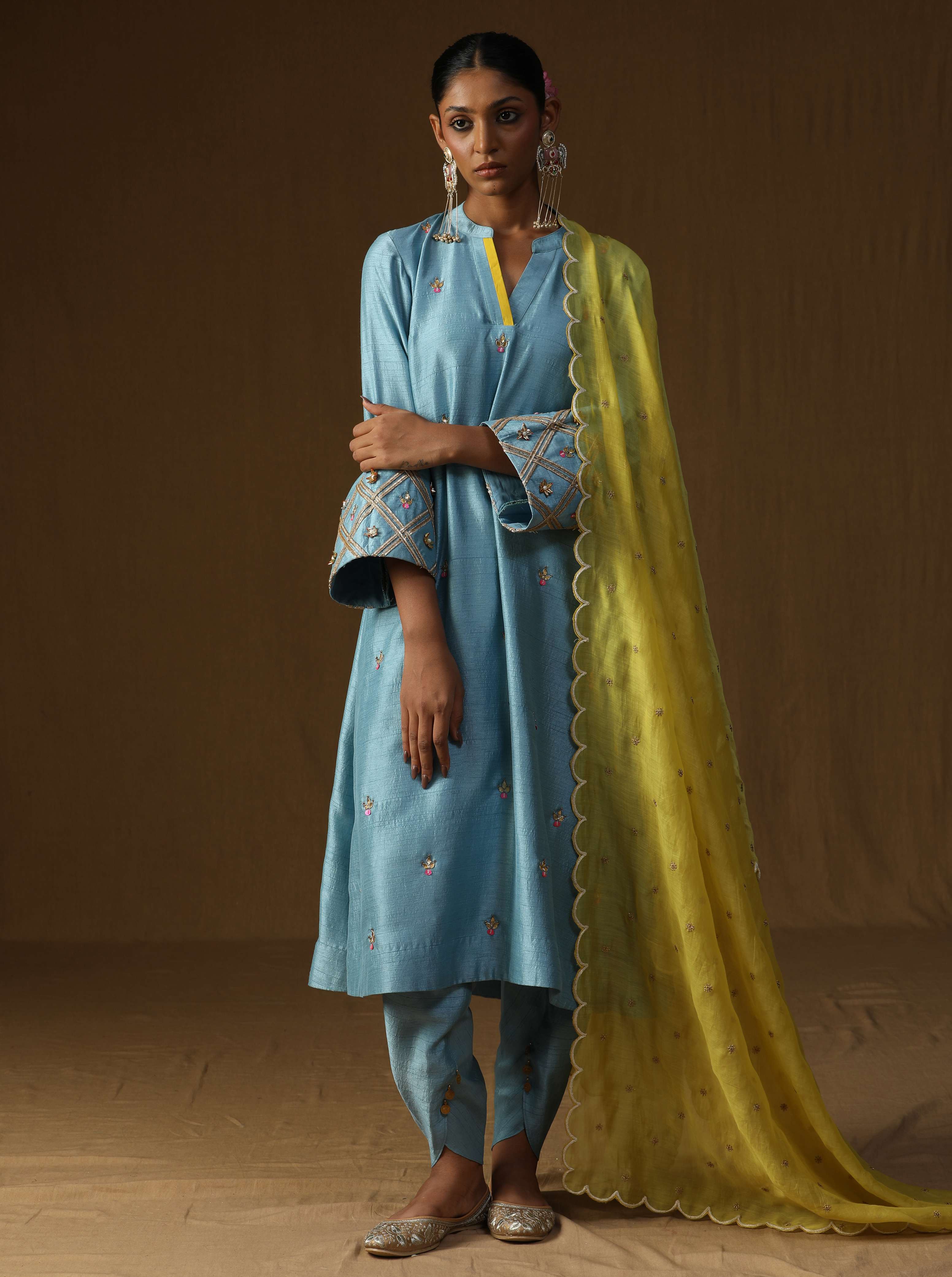 Chitra � Komal Firozi Embroidered Suit Set