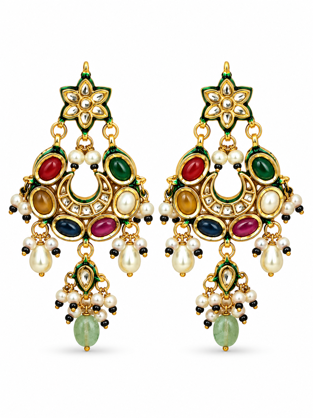 Kundan Pearl Choker Earring Set