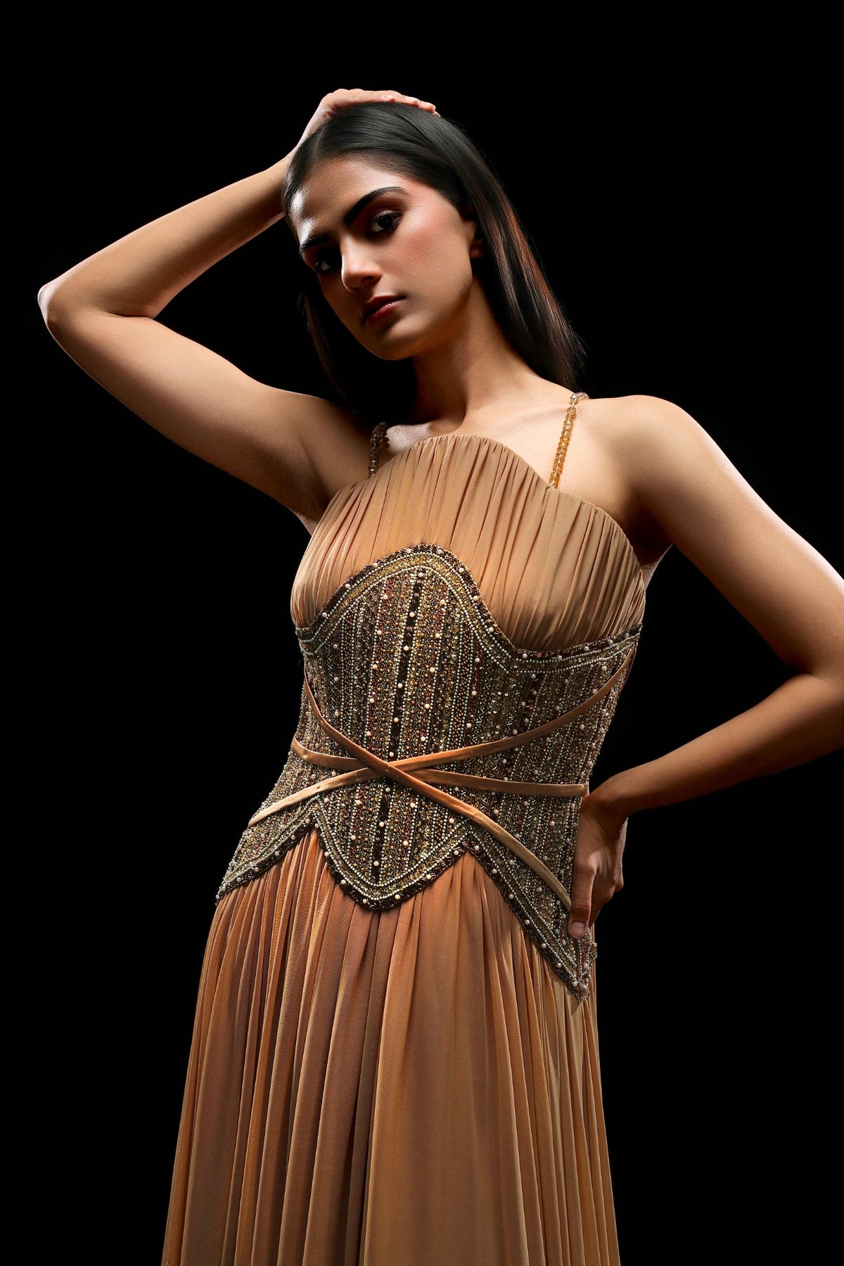 golden-embellished-lycra-gown