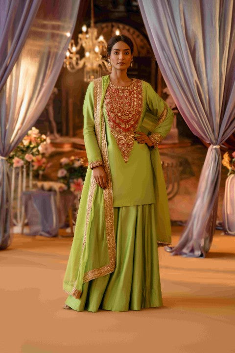 lime Green Sharara Set - image 4