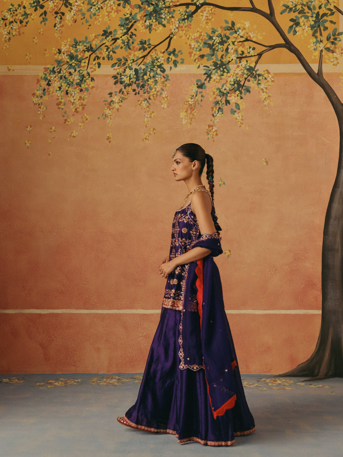 Jamun Gul Sharara Set
