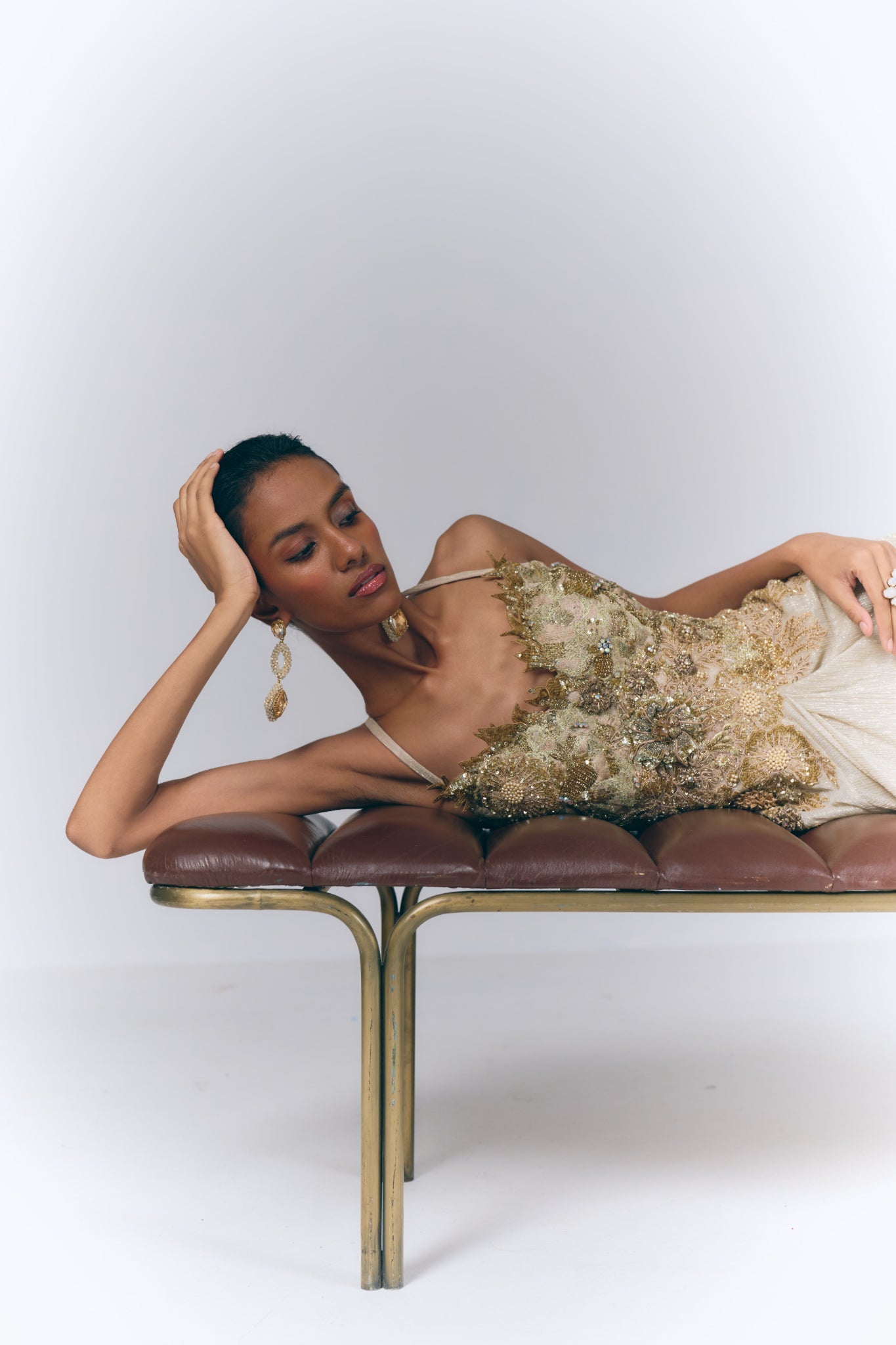 Champagne Drape Gown