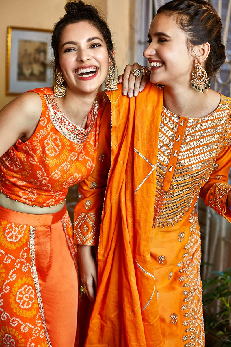 embroidered sharara set