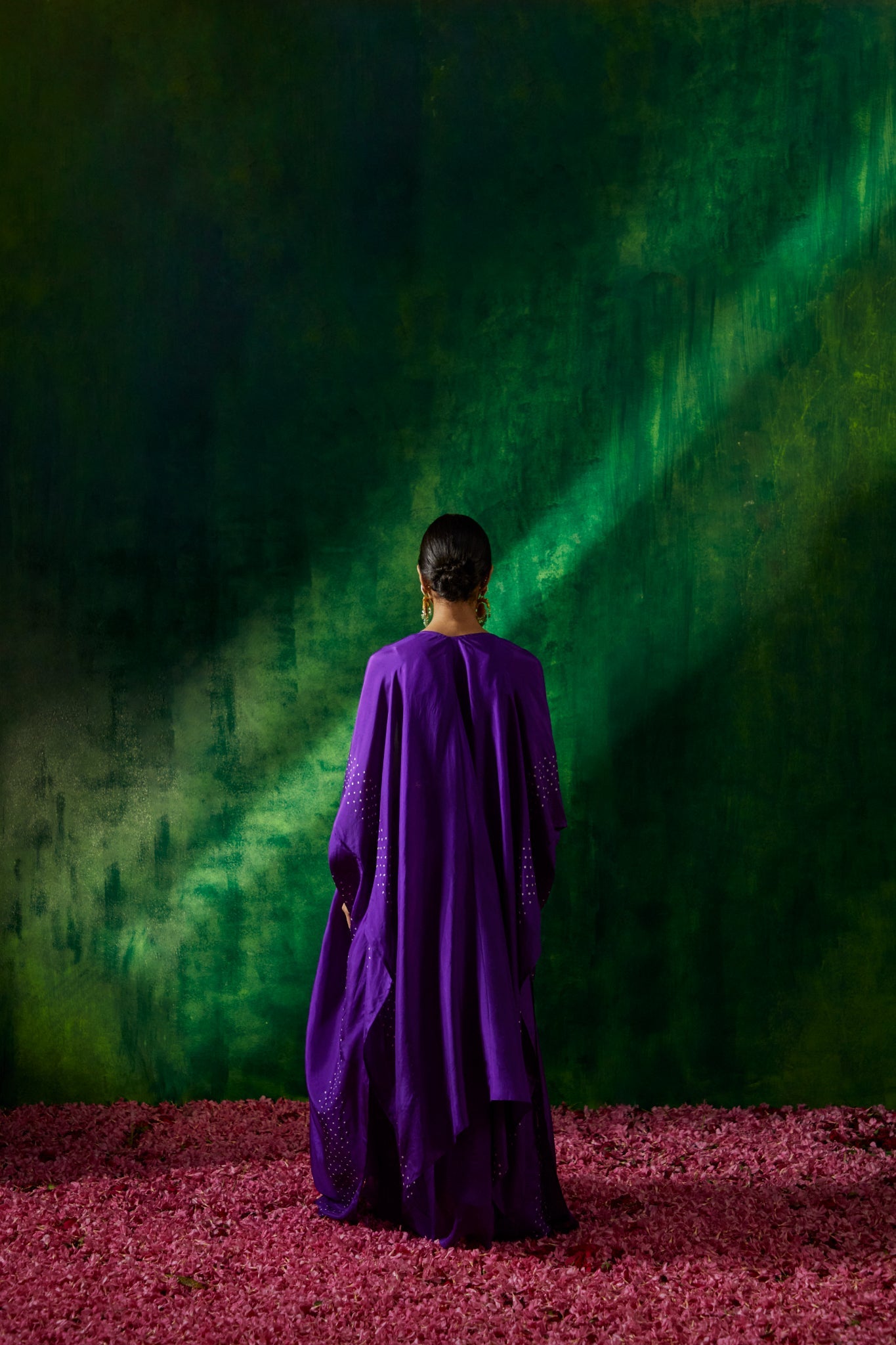 coin and thread bandhni cape set
