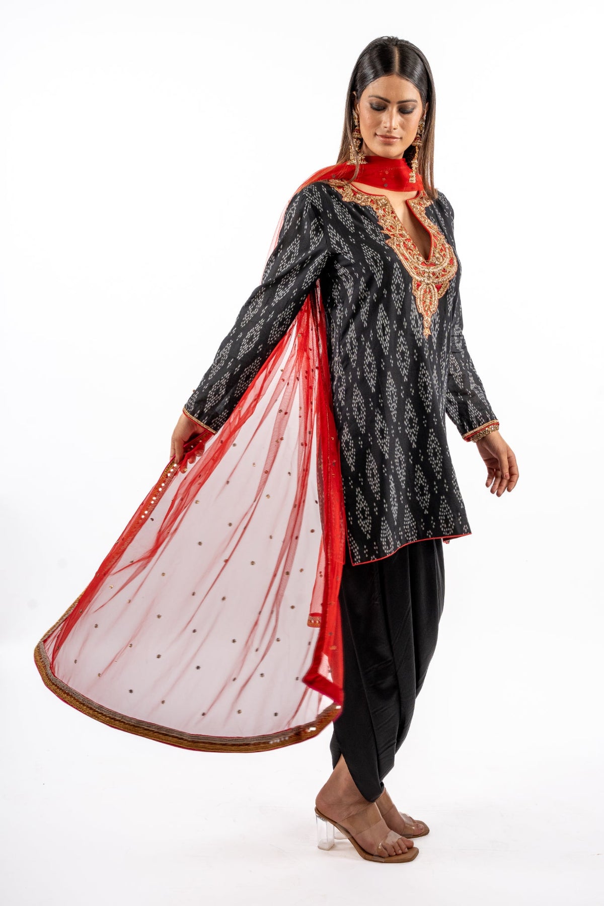 Noir Ember Embroidered Kurta Set