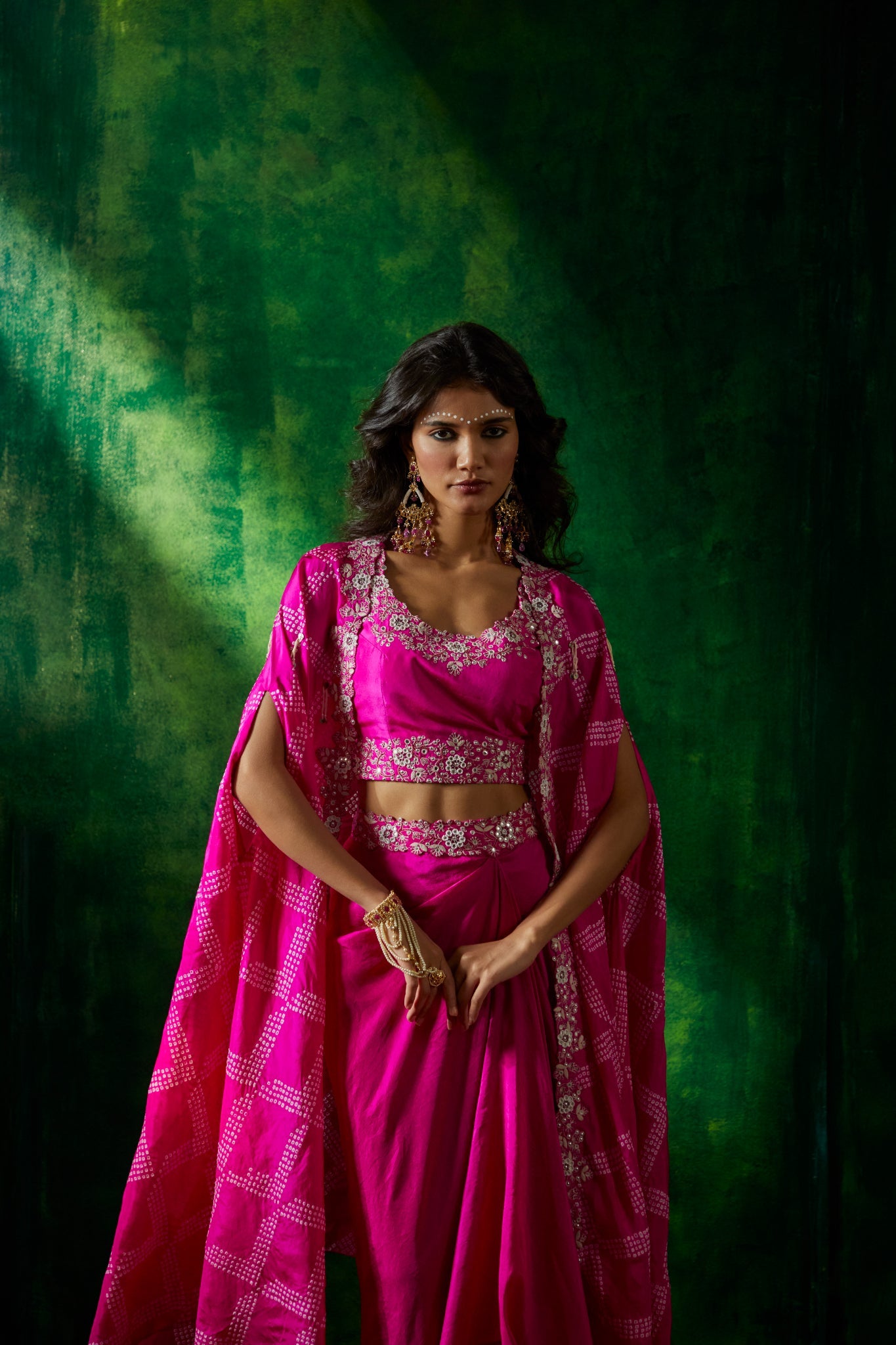 Rimjhim bandhni Cape Set