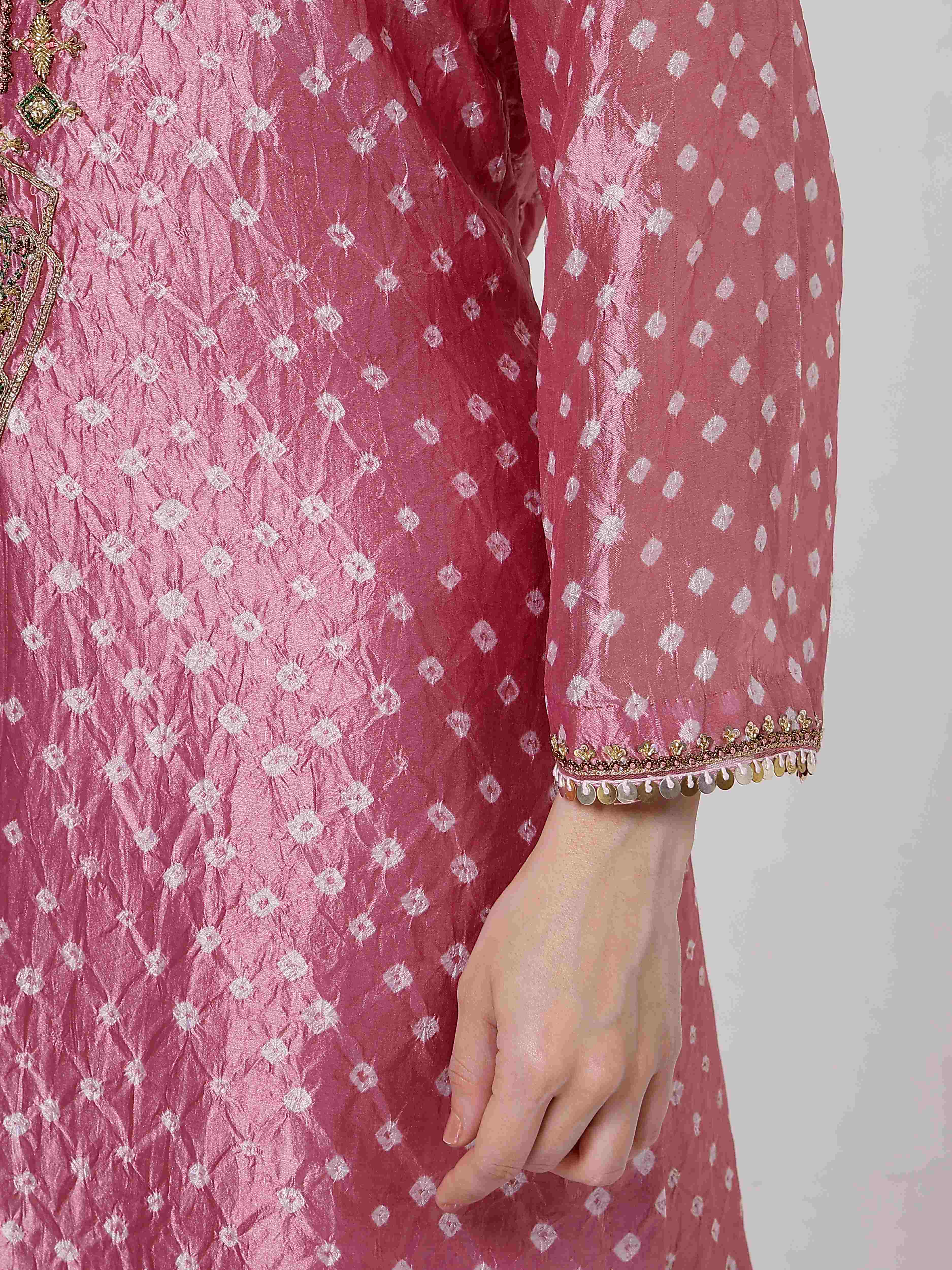 Blush Pink Bandhani Set