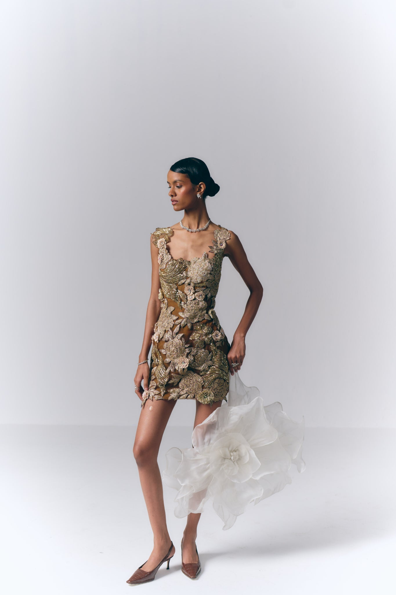 Mettalic Mini Dress