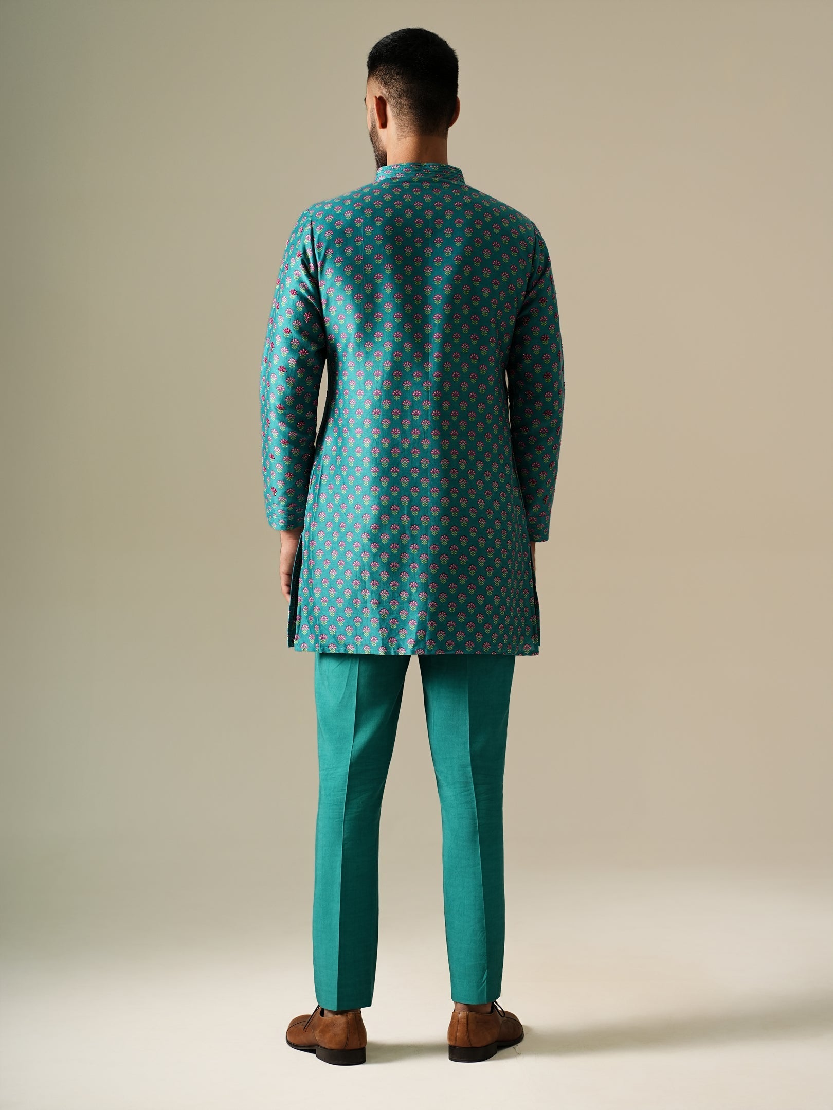 Teal Garden Kurta Set