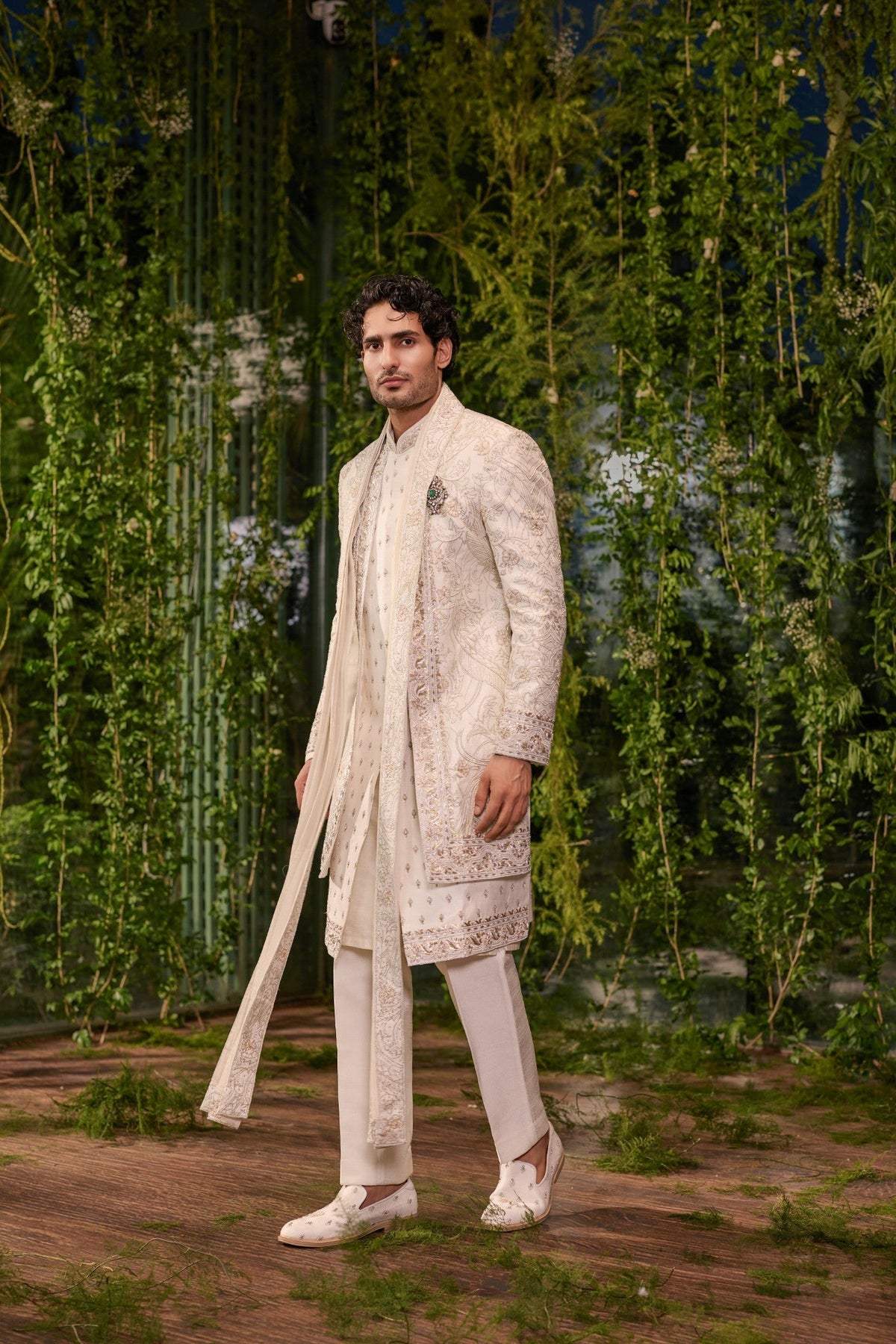 Naksh- The Ivory Tapestry Sherwani