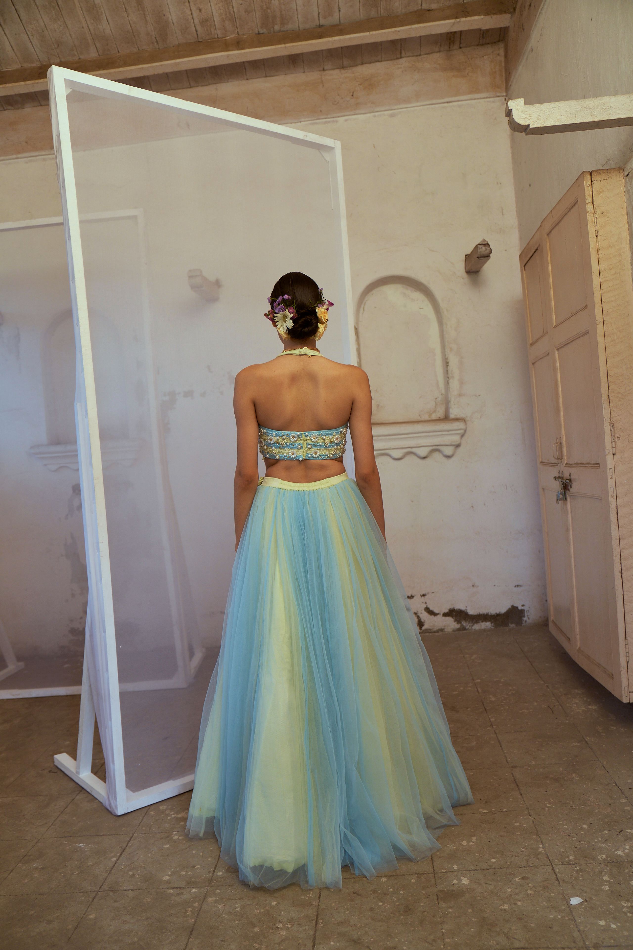 Seaside Enchantment: Bustier and Skirt Set