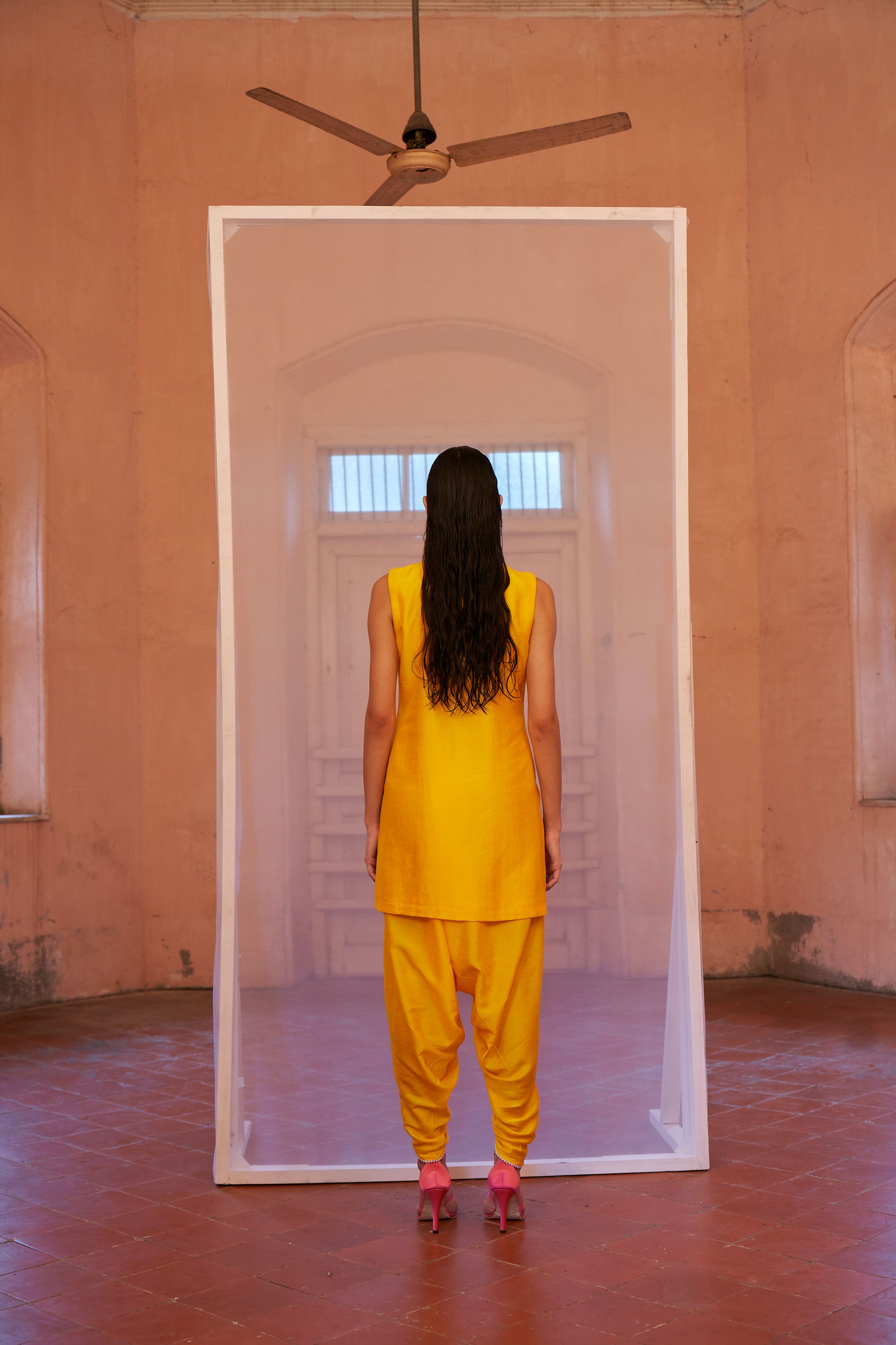 Sunshine Yellow Kurta with Tulip Pants