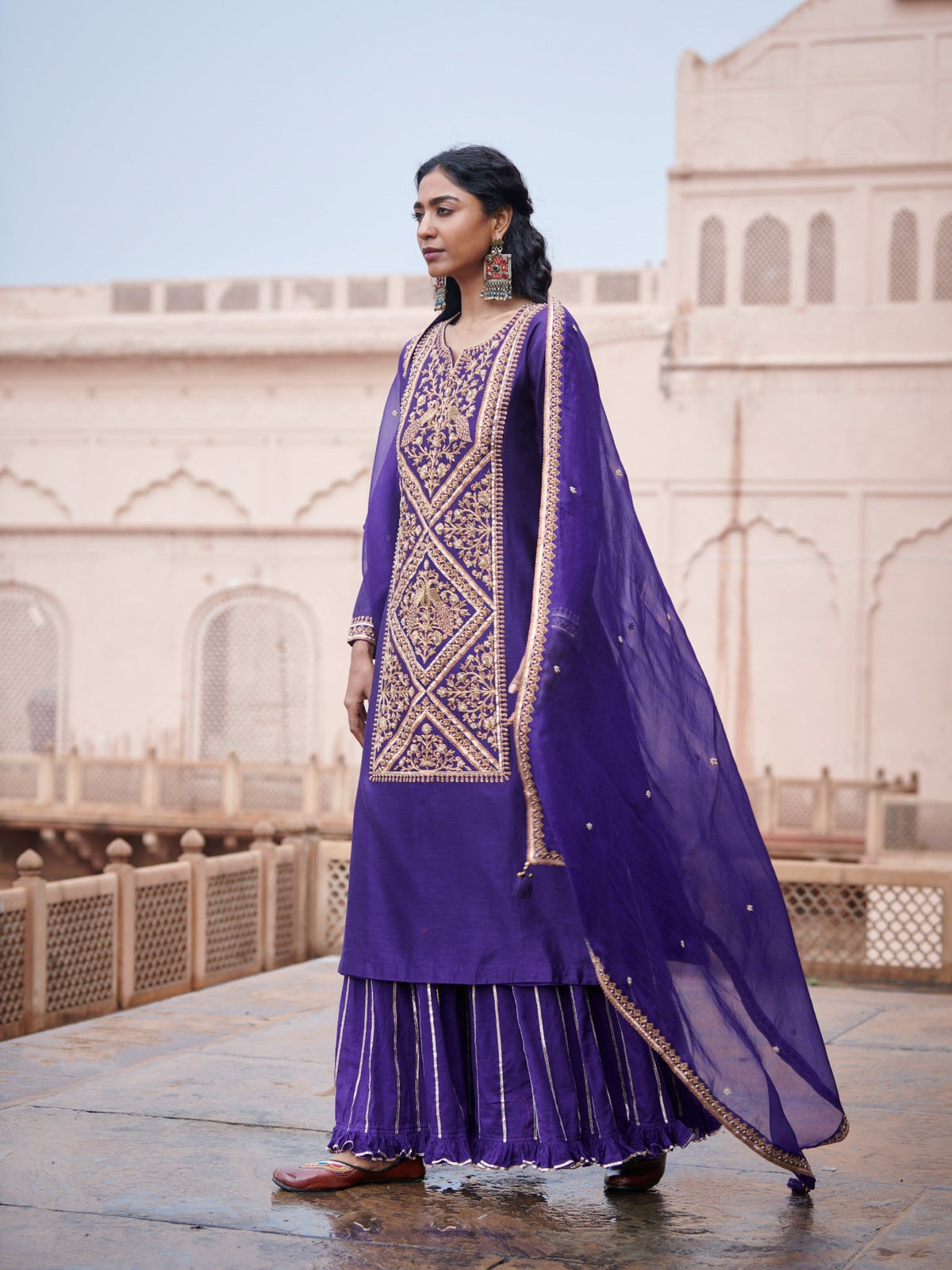 peacock signature sharara set