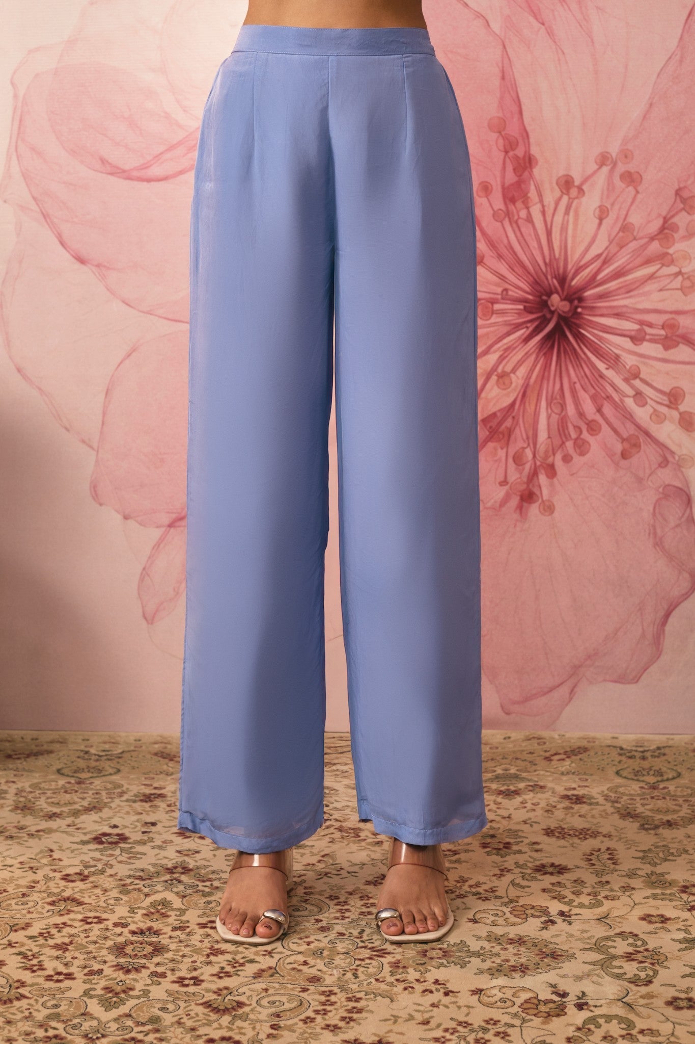 LILAC FLORAL PRINTED KURTA SET