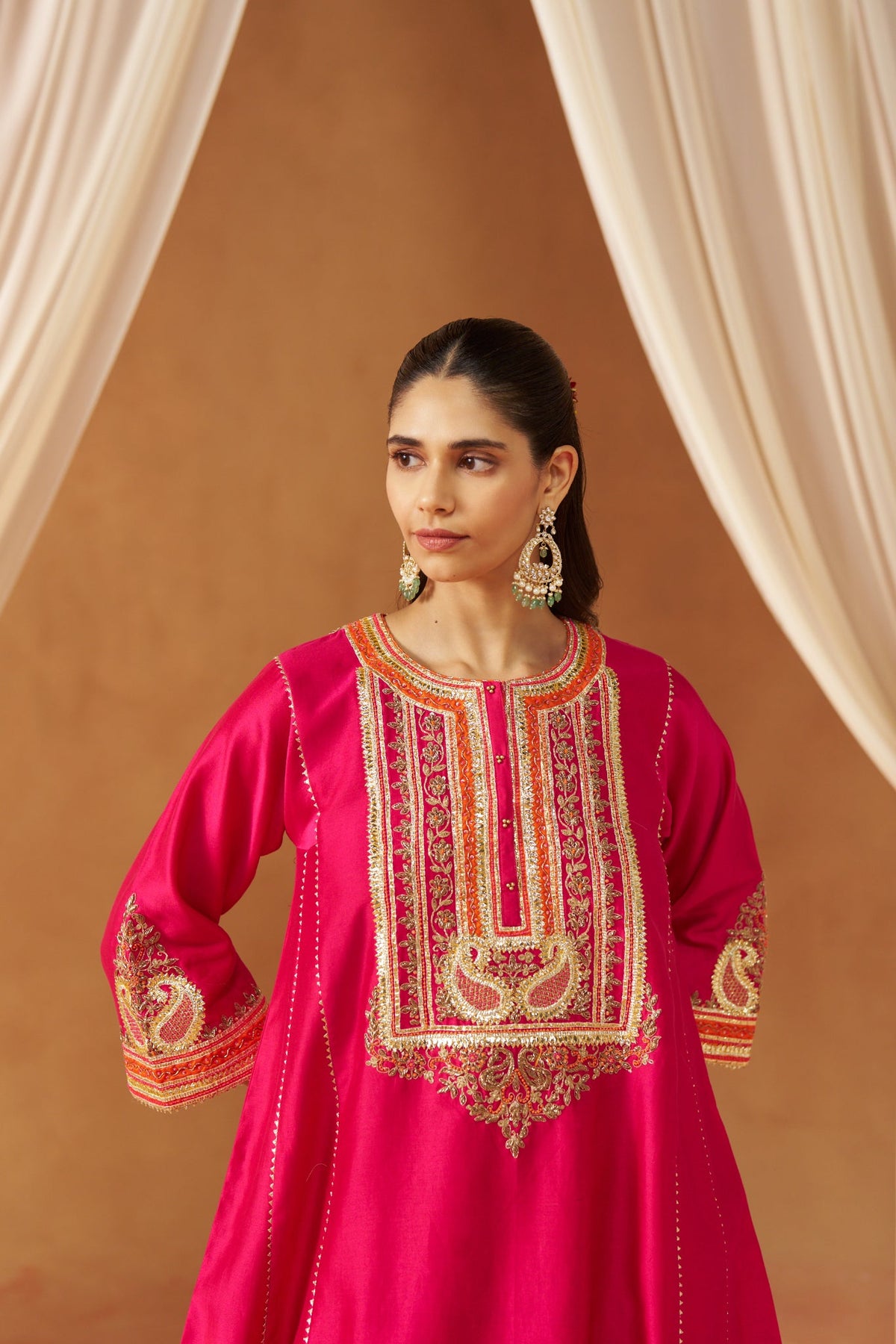Riva deep blue chauga with salwar and dupatta