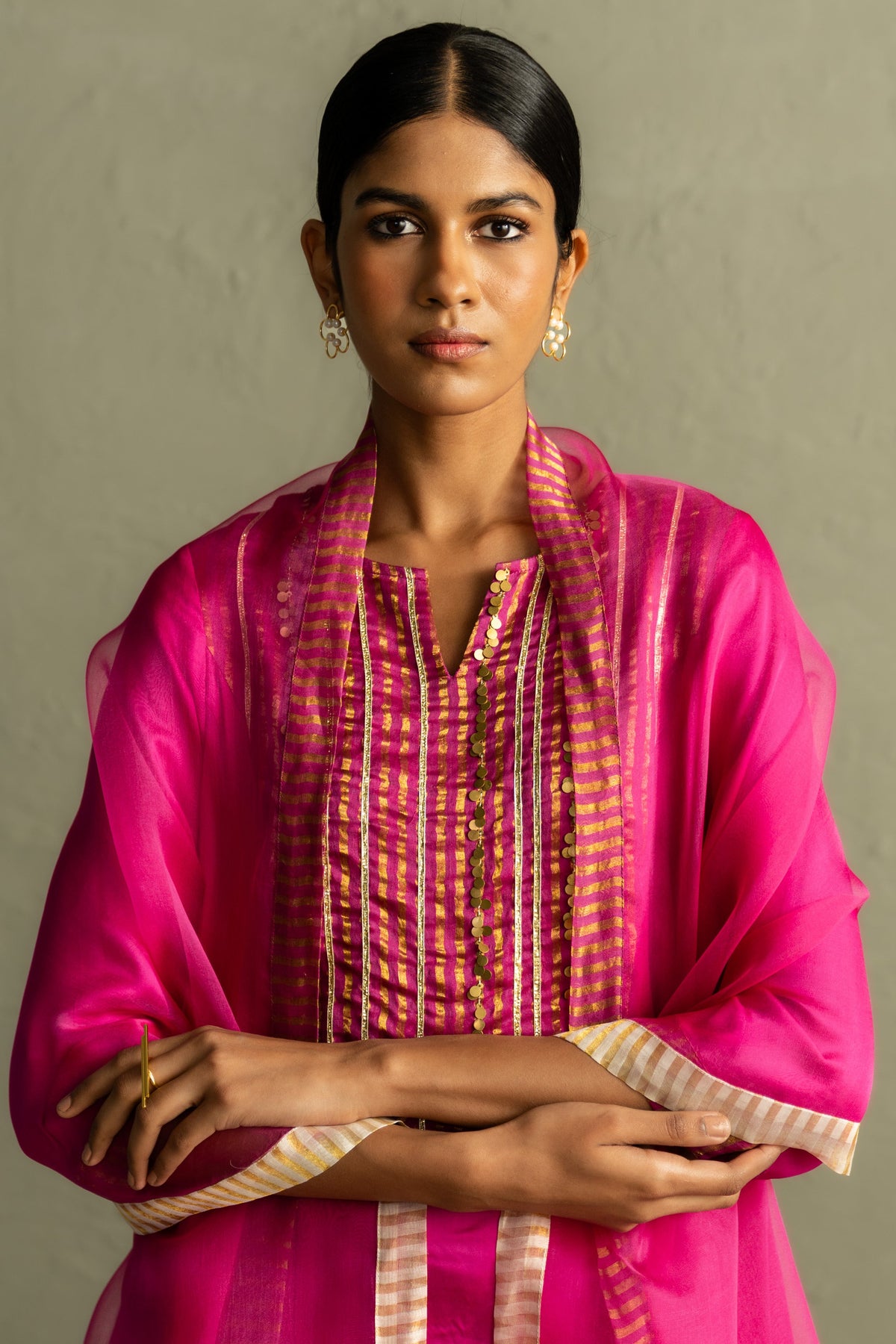 Ojas Flared Short Kurta With Salwar
