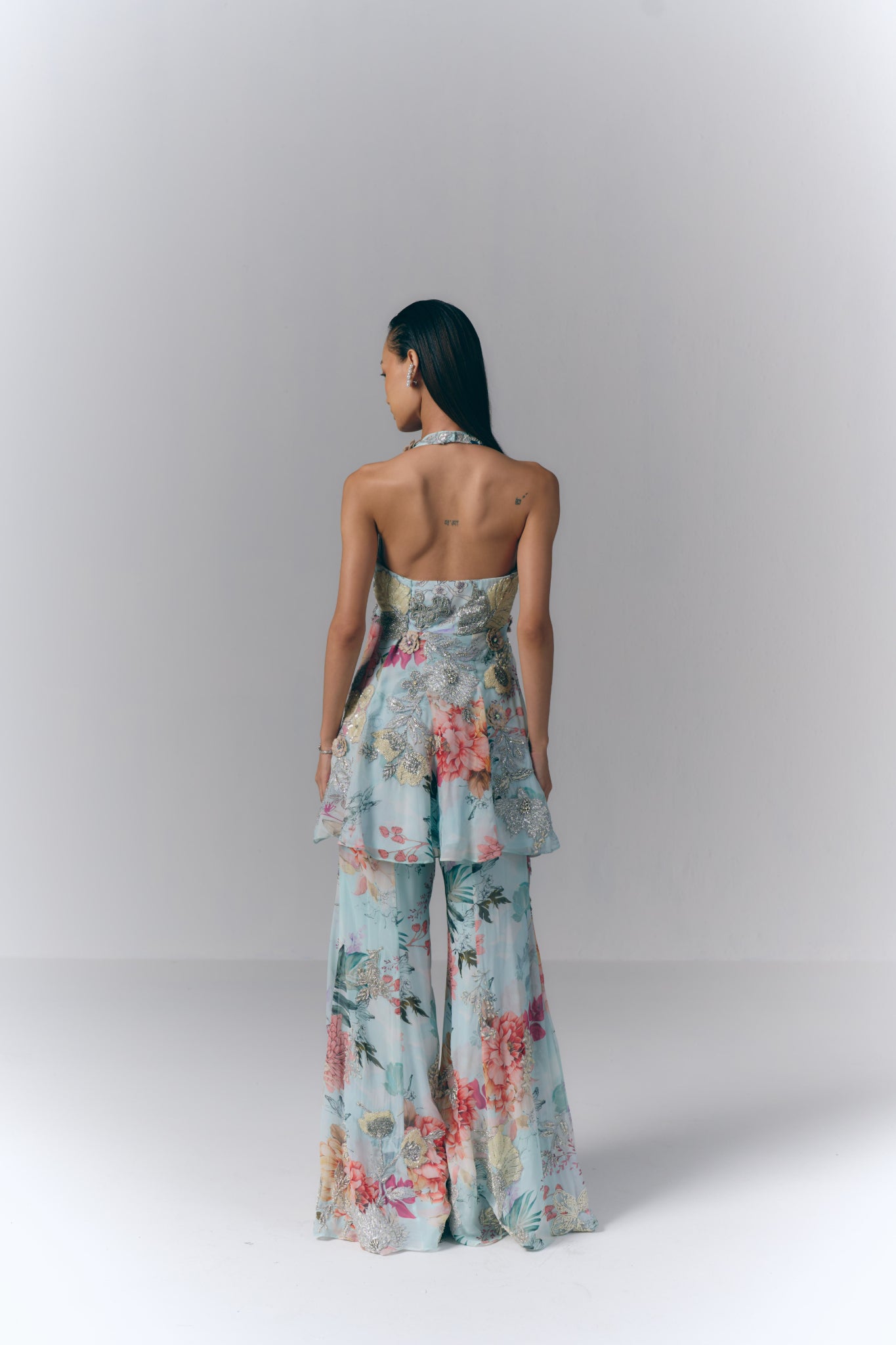 Aqua Mist peplum Set