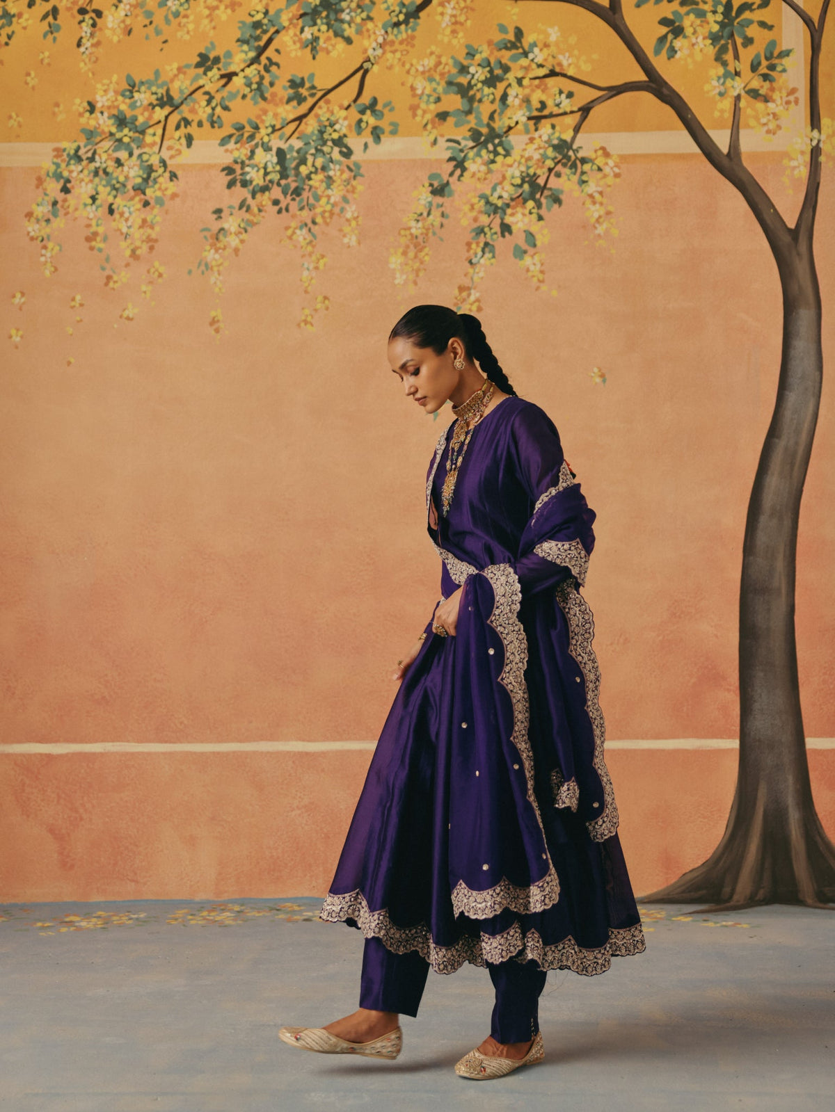 Purple Jhoom Anarkali