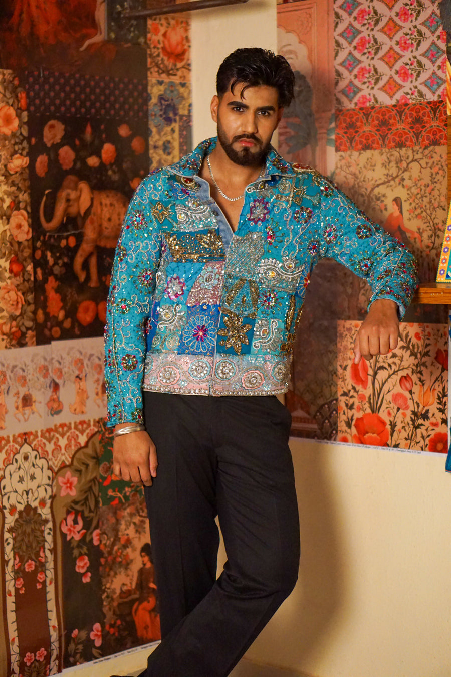 Zar-e-Firoza Regal Embellished Luxury Shirt Jacket for Weddings
