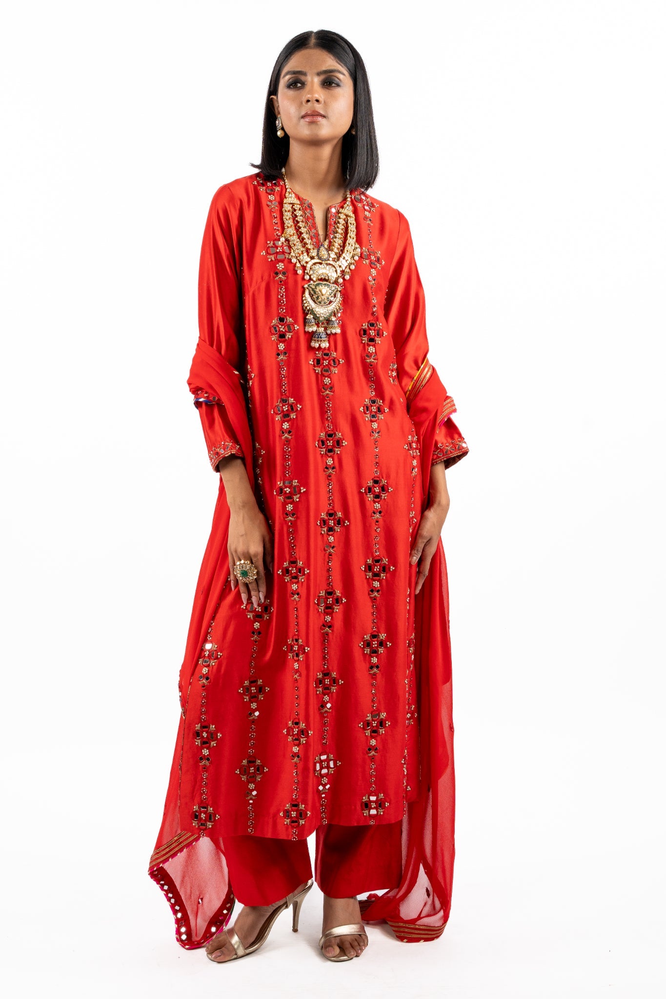 Scarlet Heirloom Embellished Kurta Set