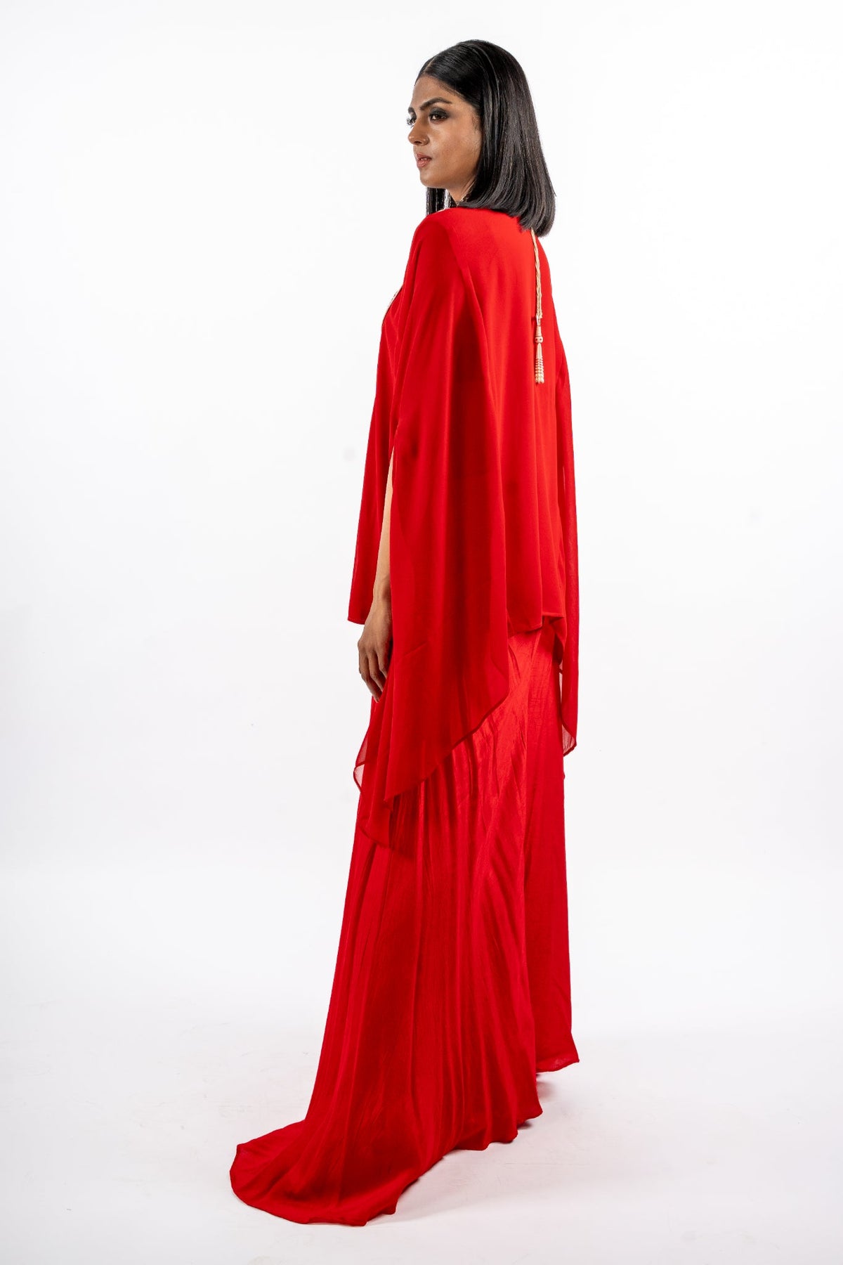 Statement Red Cape Co-Ord Set