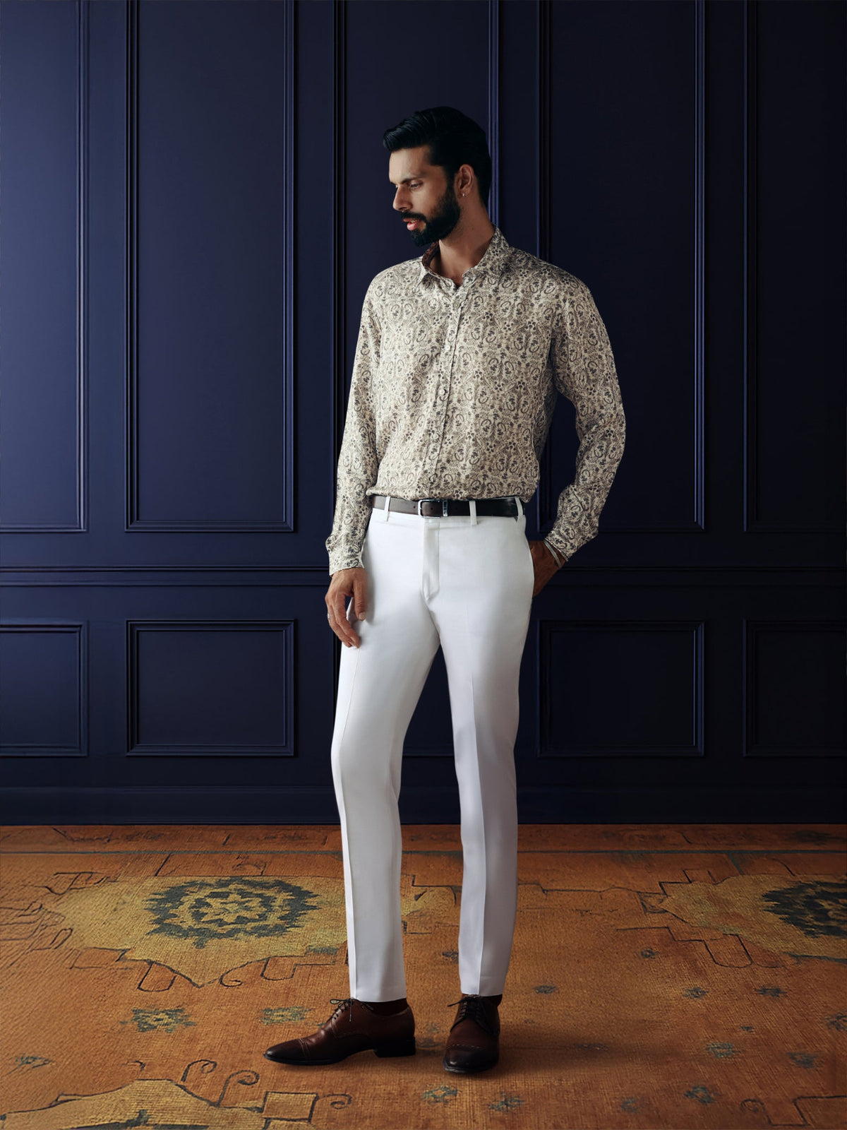 PATTERNED SILK SHIRT