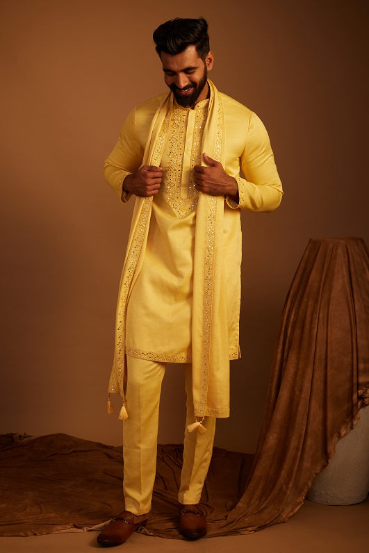 Amber Archi yellow Kurta set