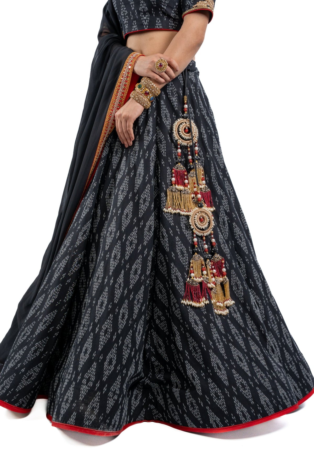 Midnight Noir Printed Lehenga Set