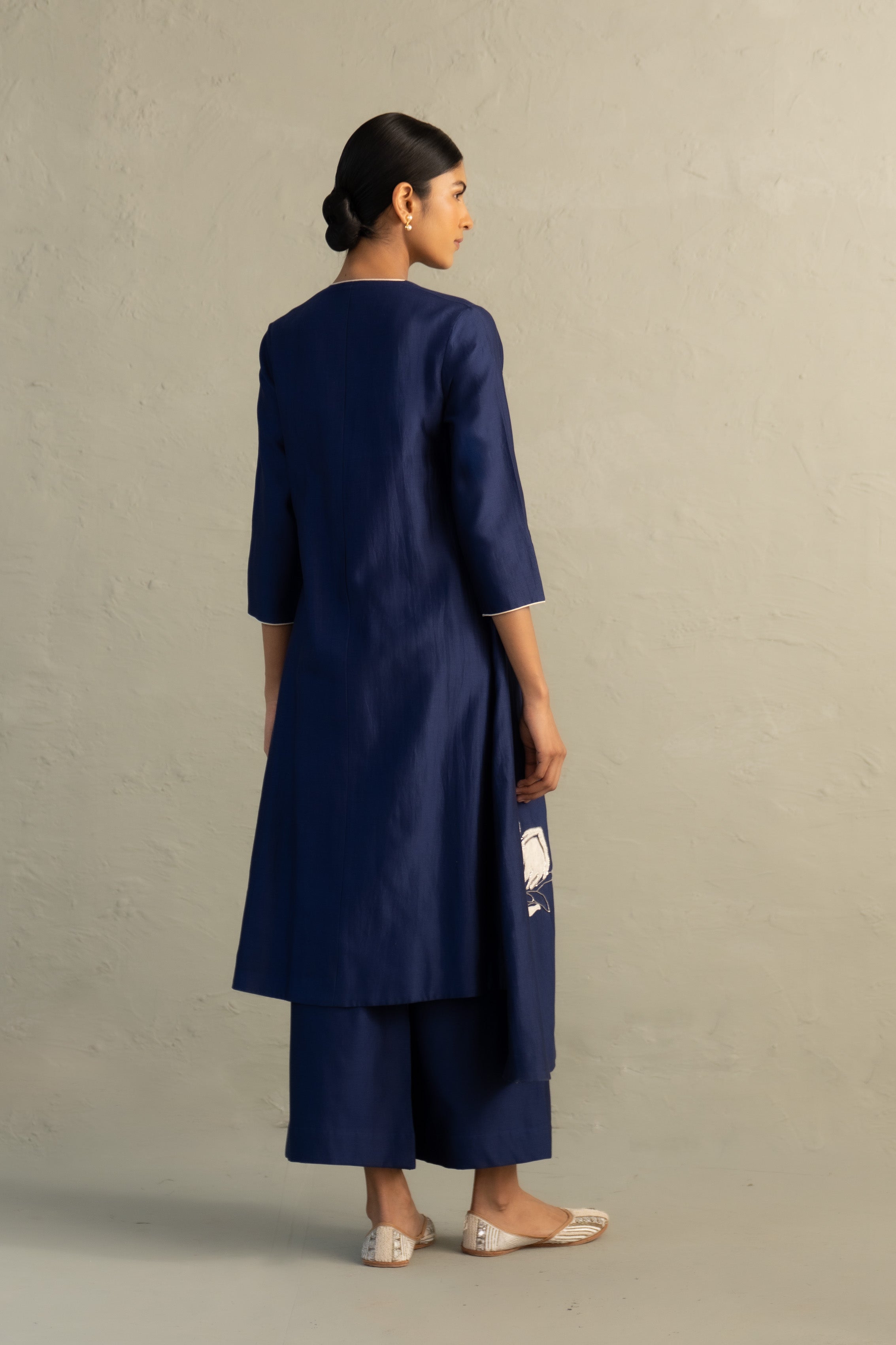 Blue Edit Hi-Lo Set with dupatta