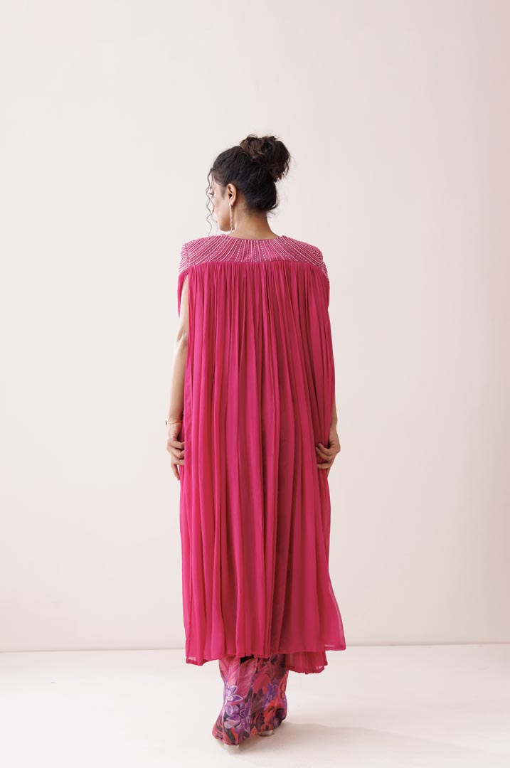 Hot pink shoulder highlight set