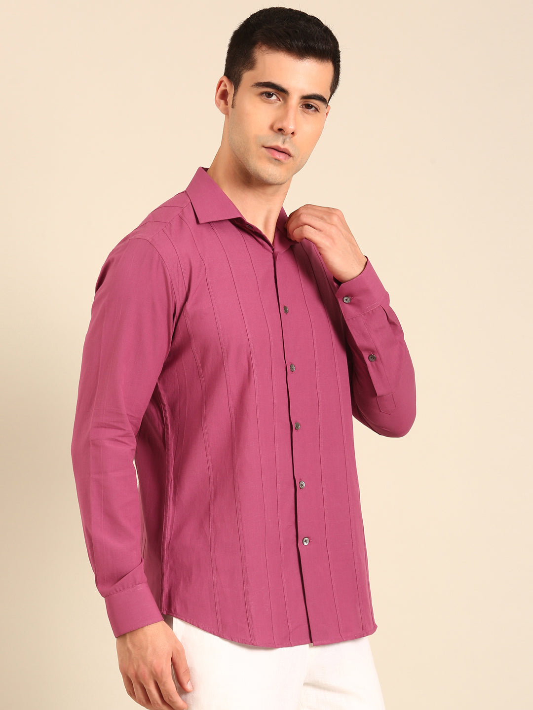 Light Purple Malai Cotton Shirt
