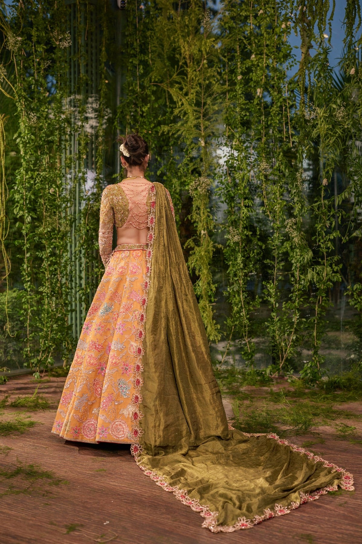 Pushp Raga- the Pearls Trail lehenga