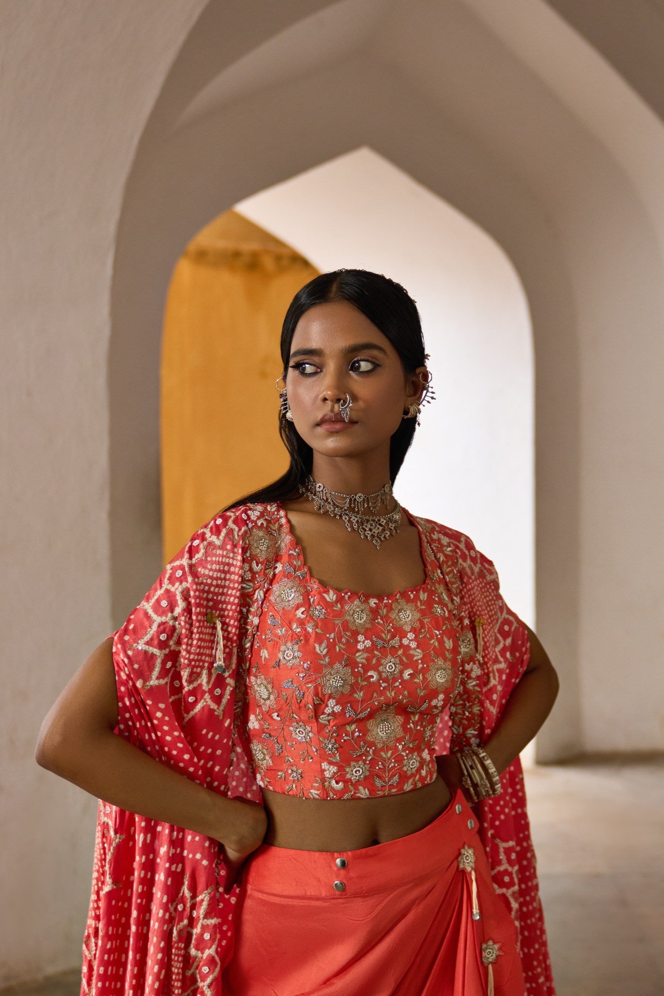 Surajmukhi cape set