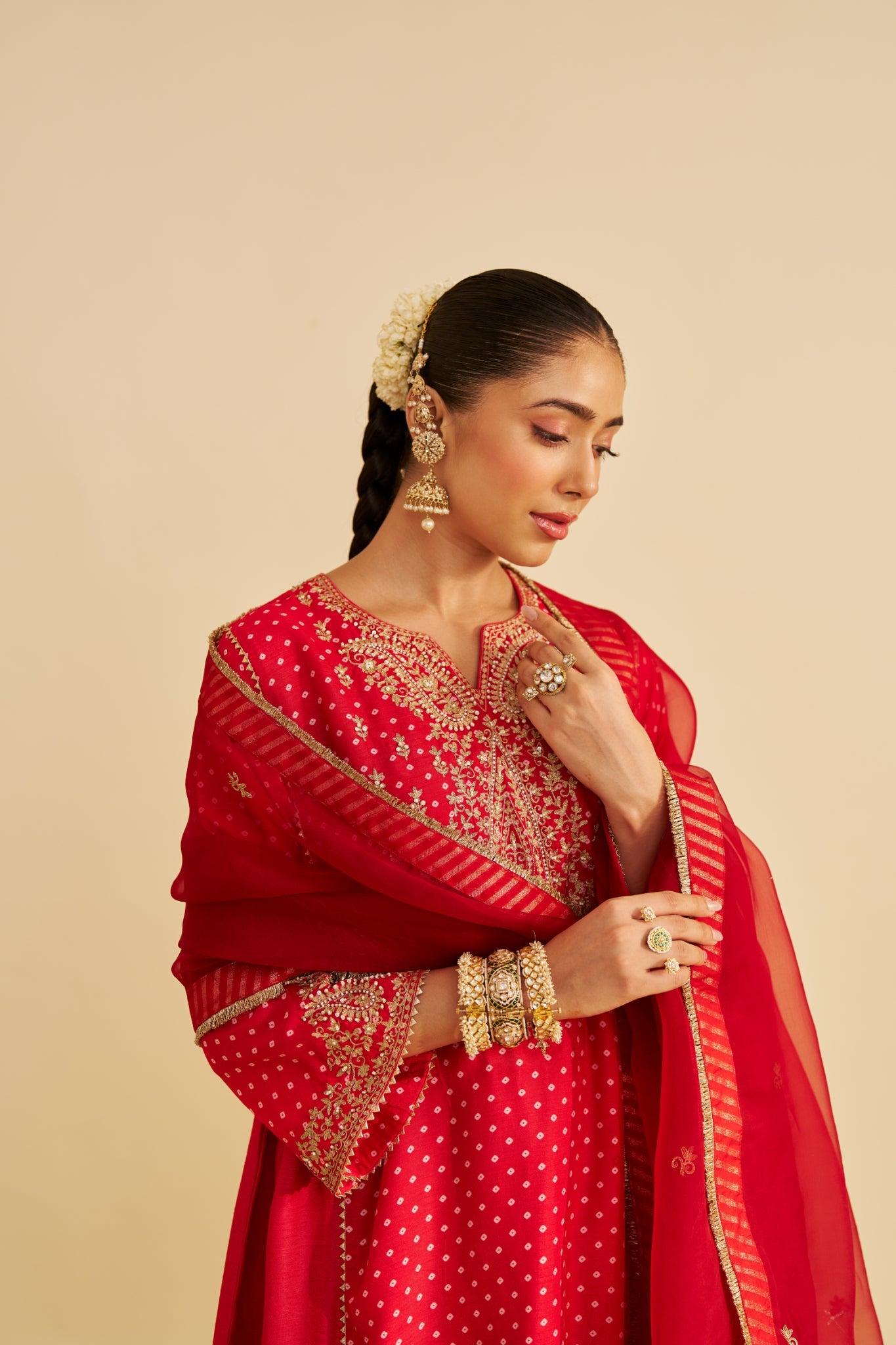 KAYRA - SHORT GATHERED CHAUGA WITH SALWAR
