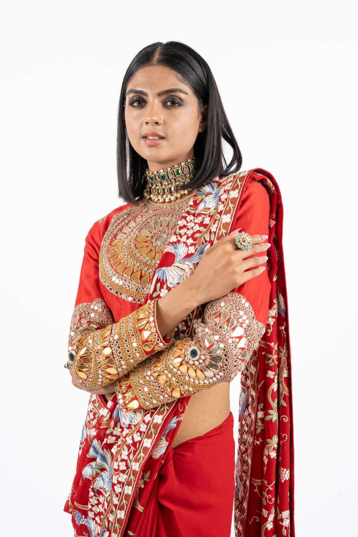 Crimson Couture Embroidered Saree