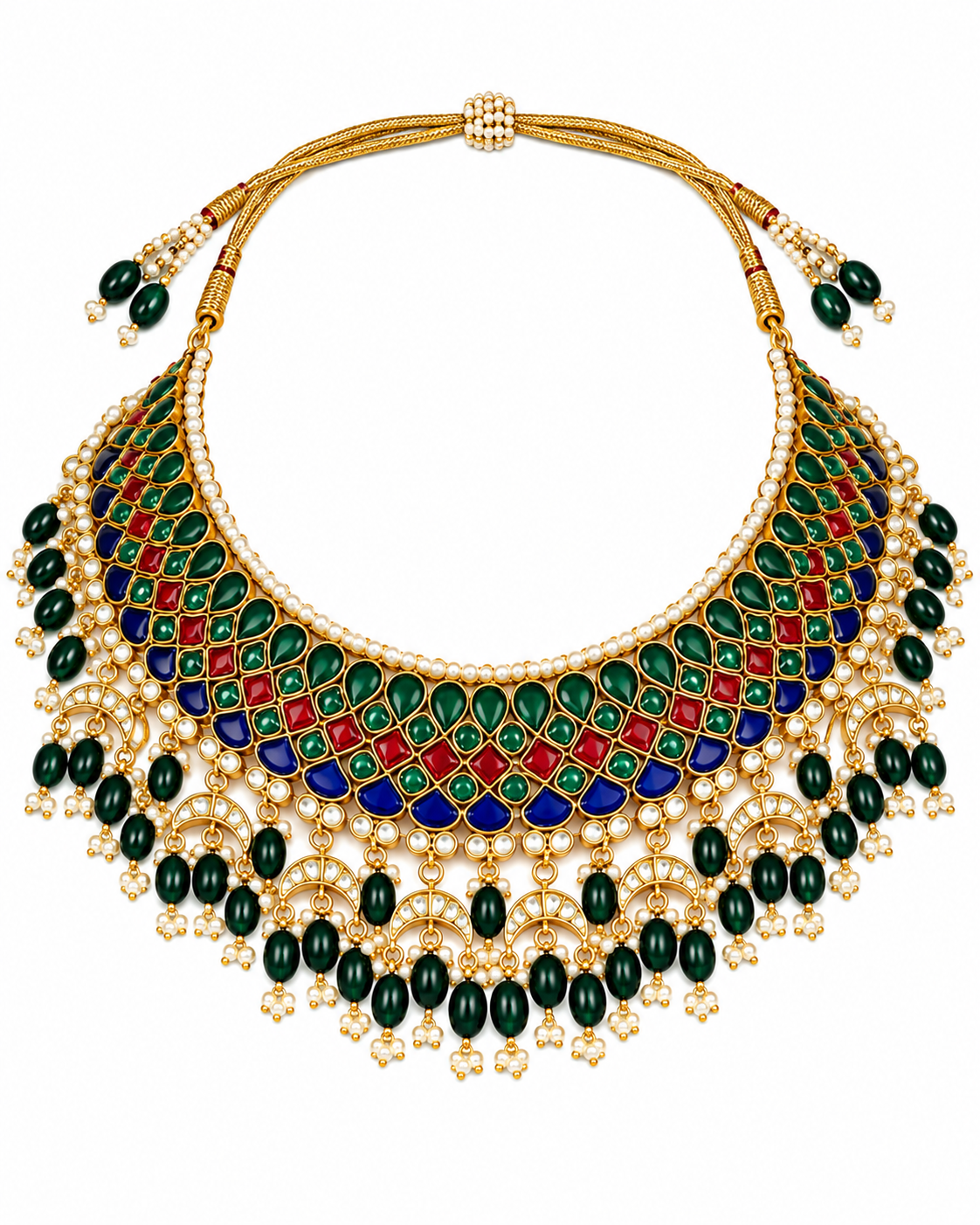 Multicolor Kundan Necklace Set