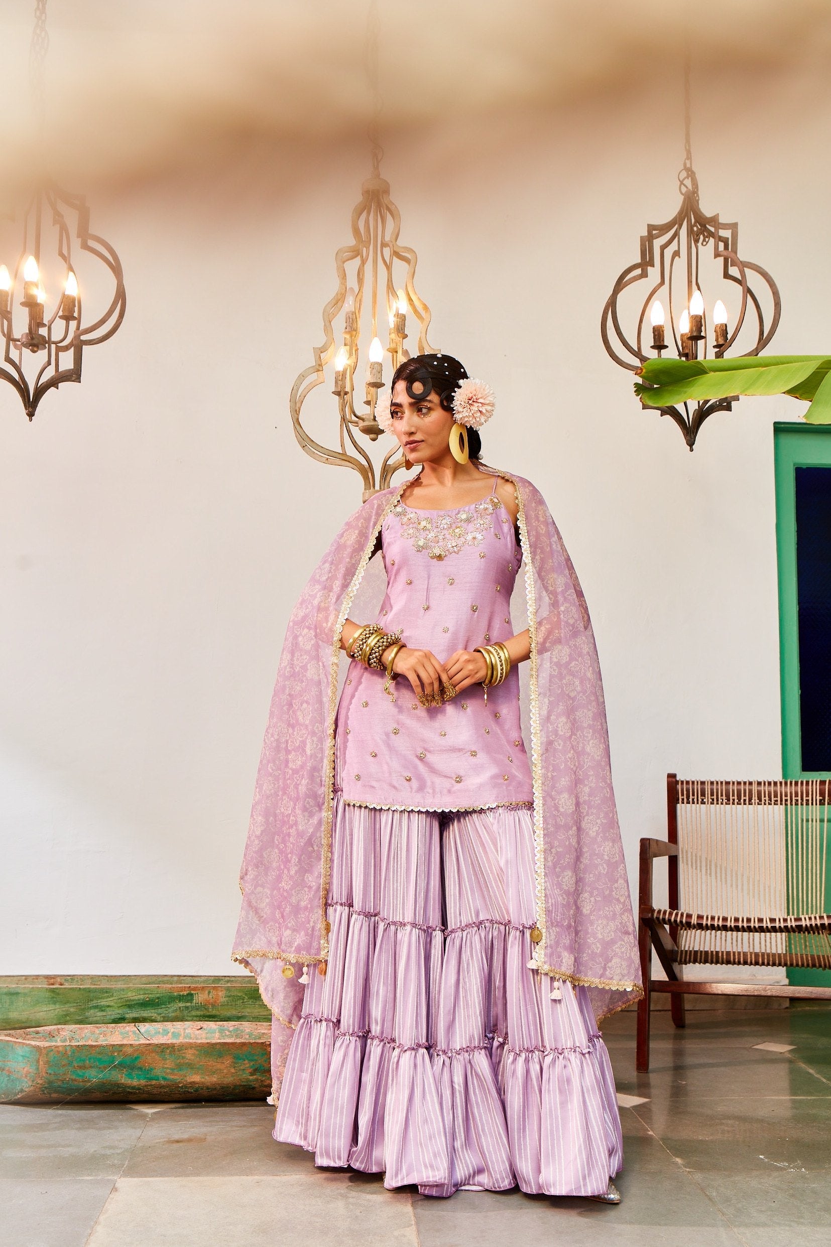 Lilac Sharara Set