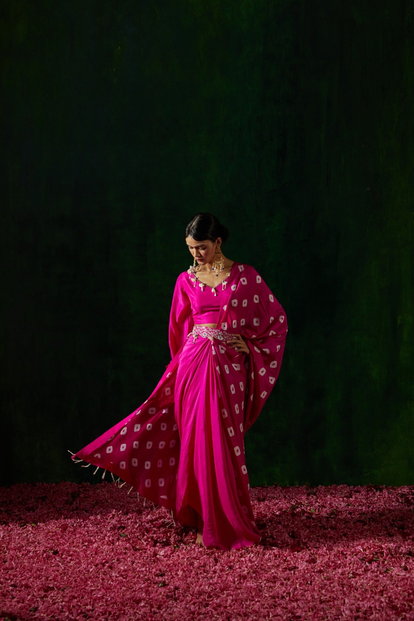 Shibori Pre-draped Saree