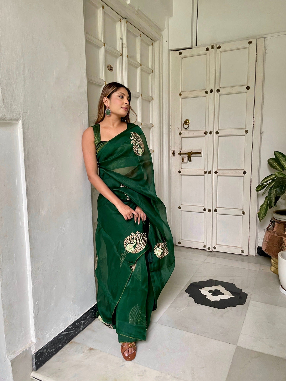 Peacock Boota Saree