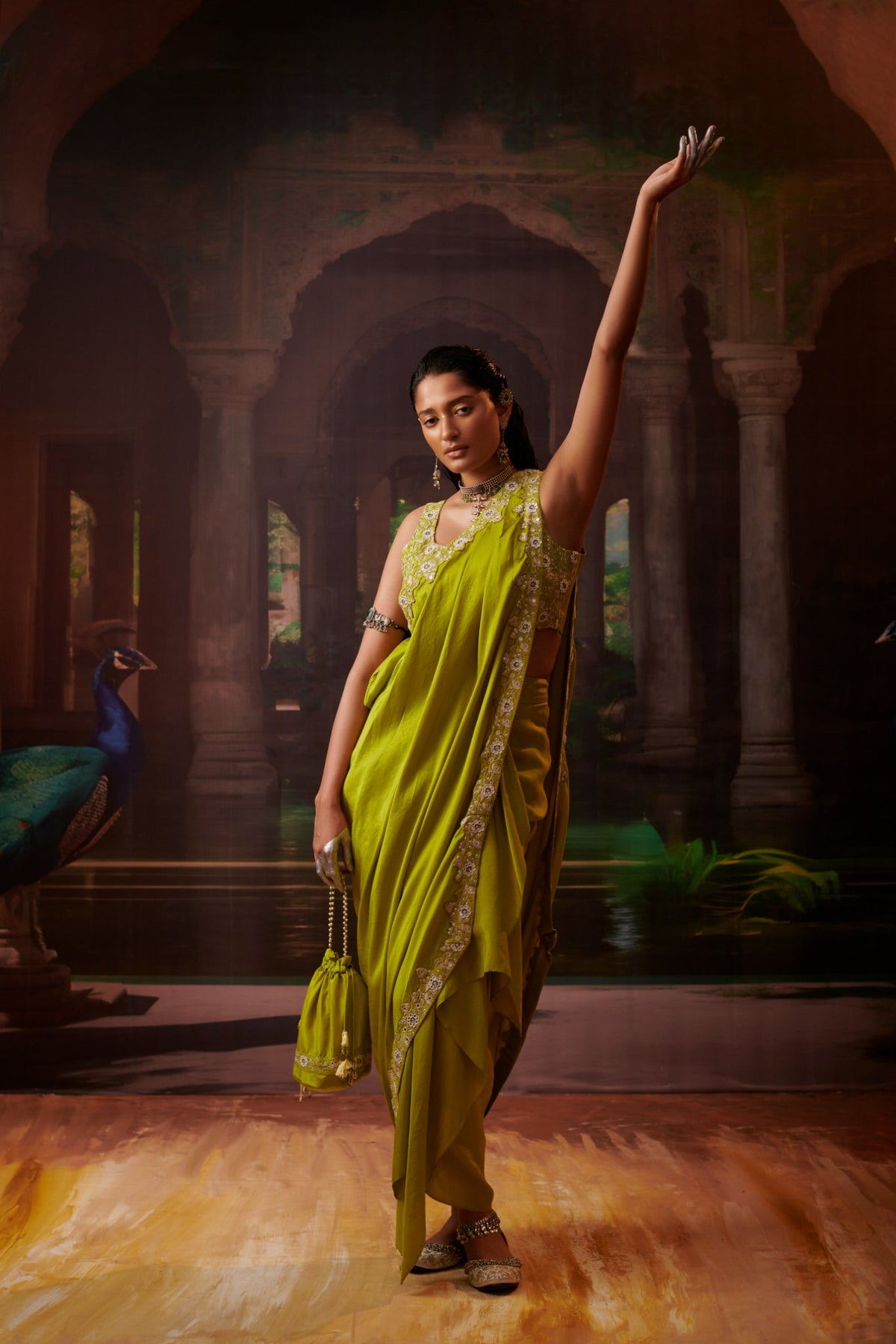 Rimjhim 4pcbandhni drape set