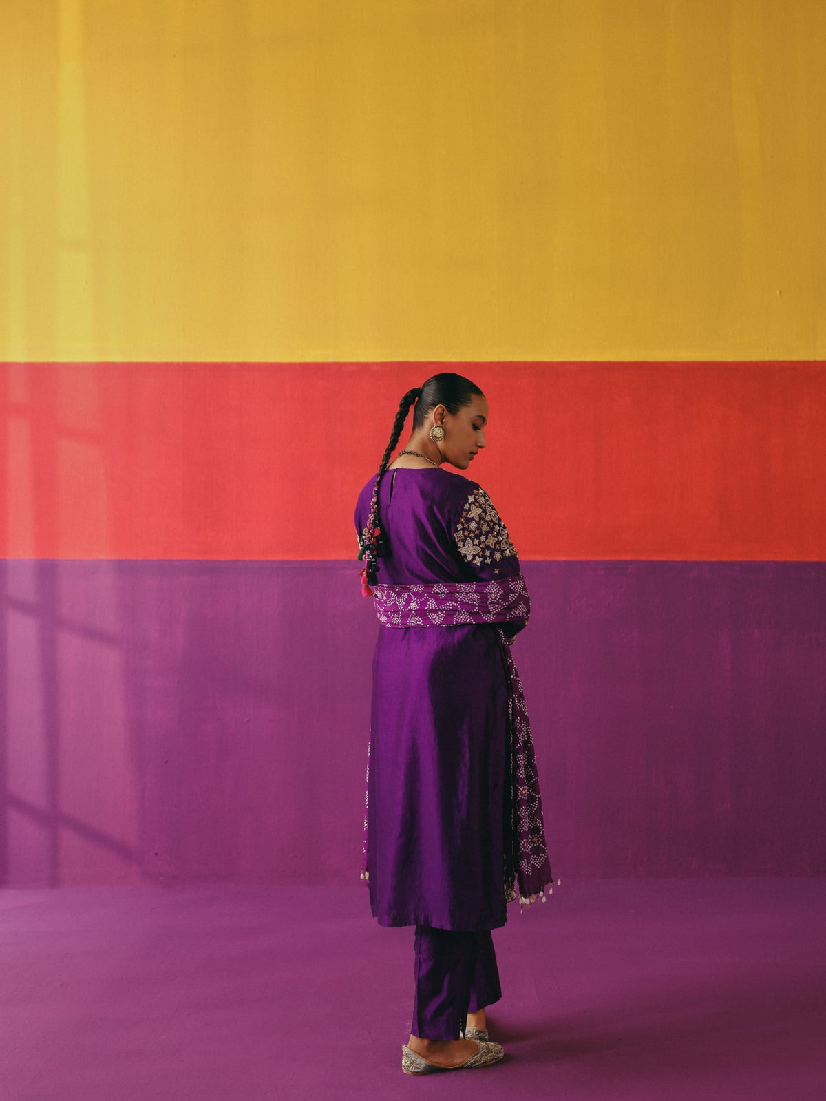 Baingani Phool Kurta Set