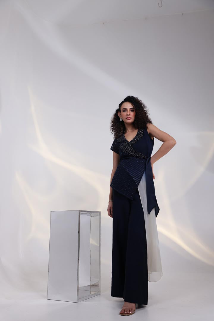 Noir Ombre Wrap Jumpsuit AAD560NAVY