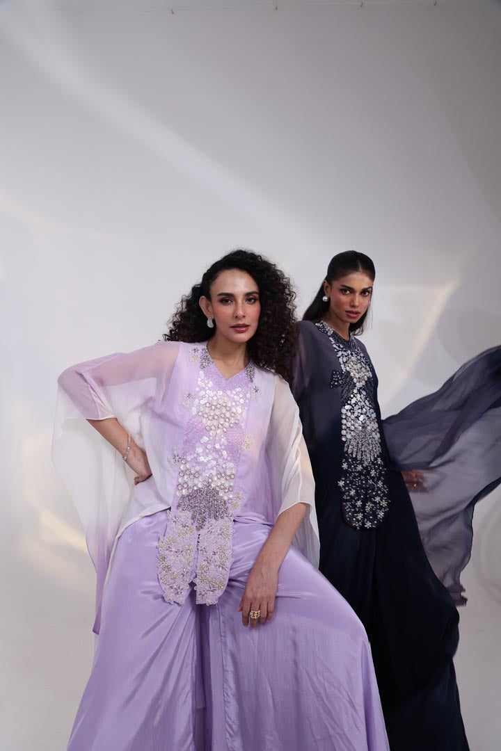 Palm Springs Shaded Kaftan Set AAD221LAVENDER