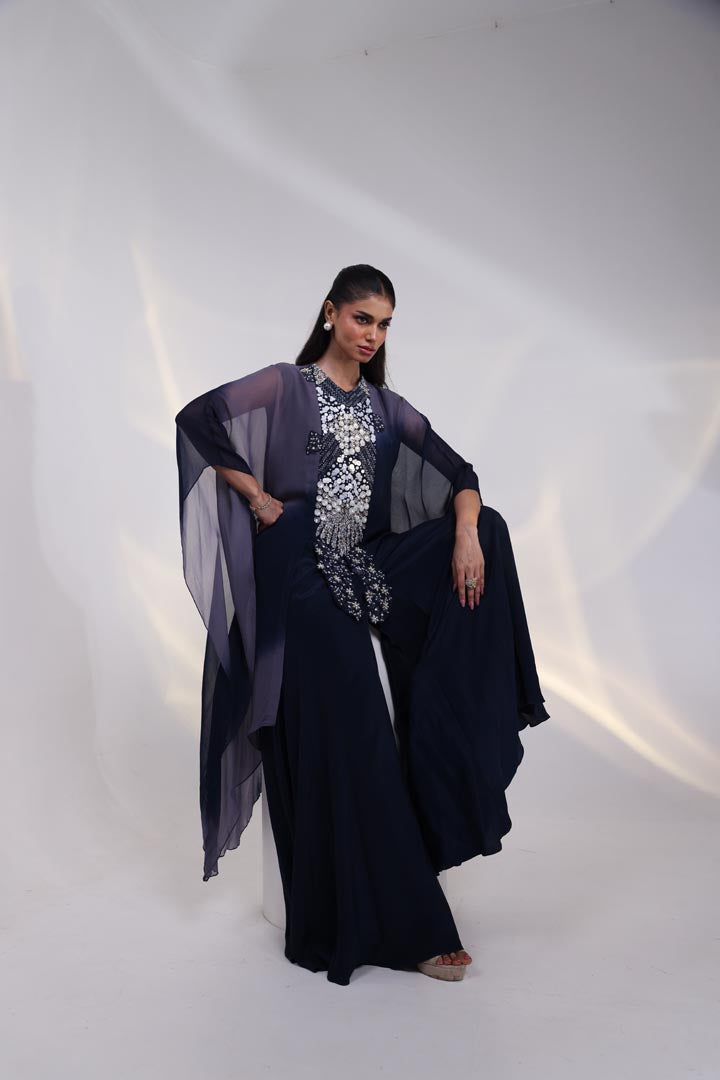 Palm Springs Shaded Kaftan Set AAD221NAVYGREY
