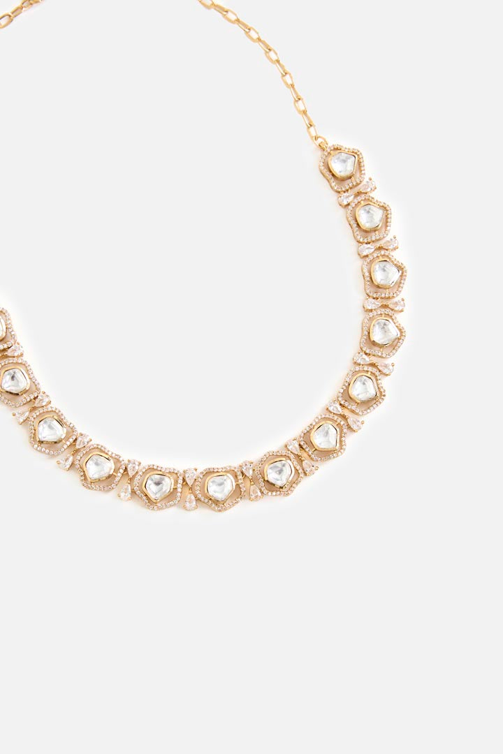 Gold-Plated Kundan Choker Set