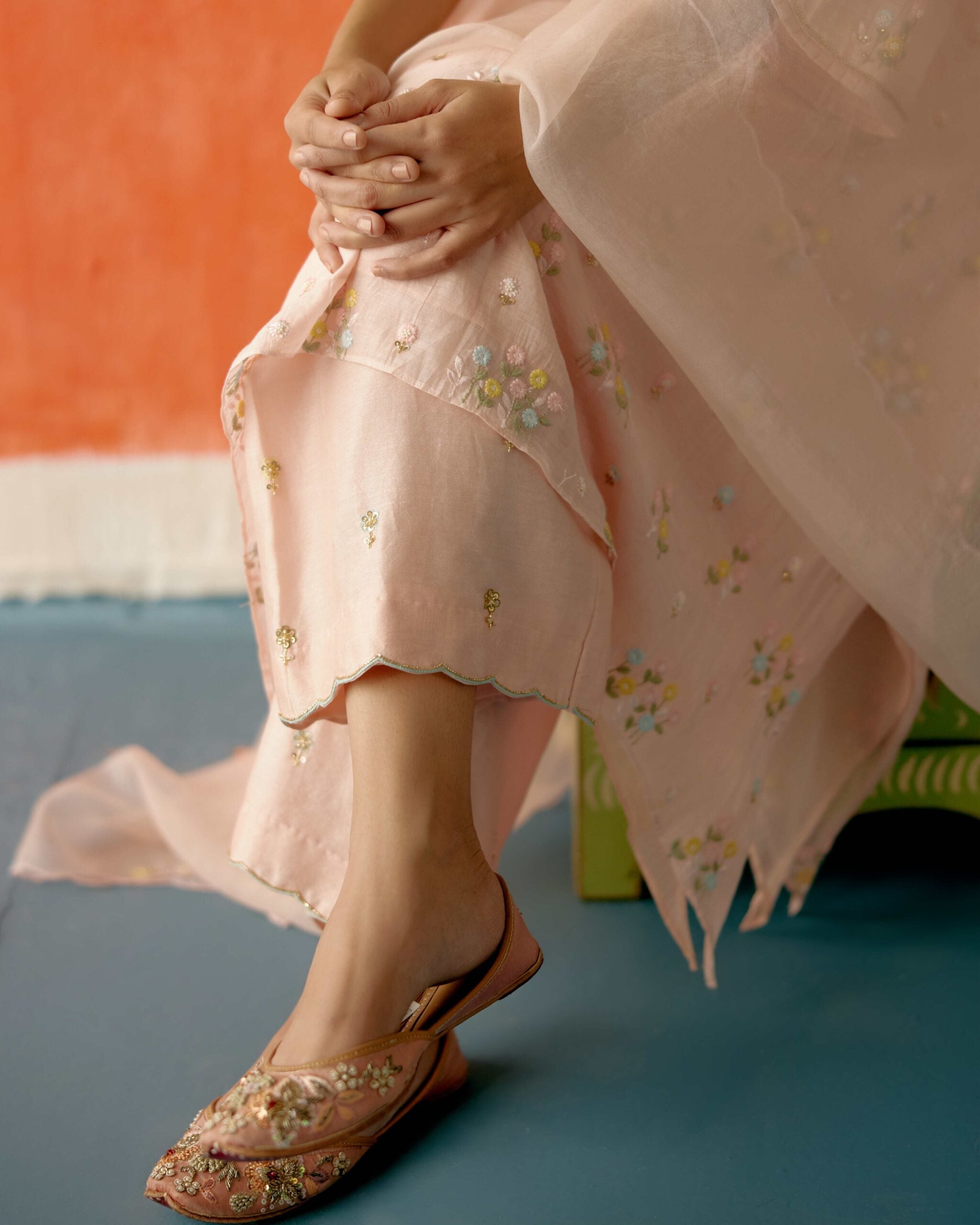 Pankhudi Frill Long Kurta Set